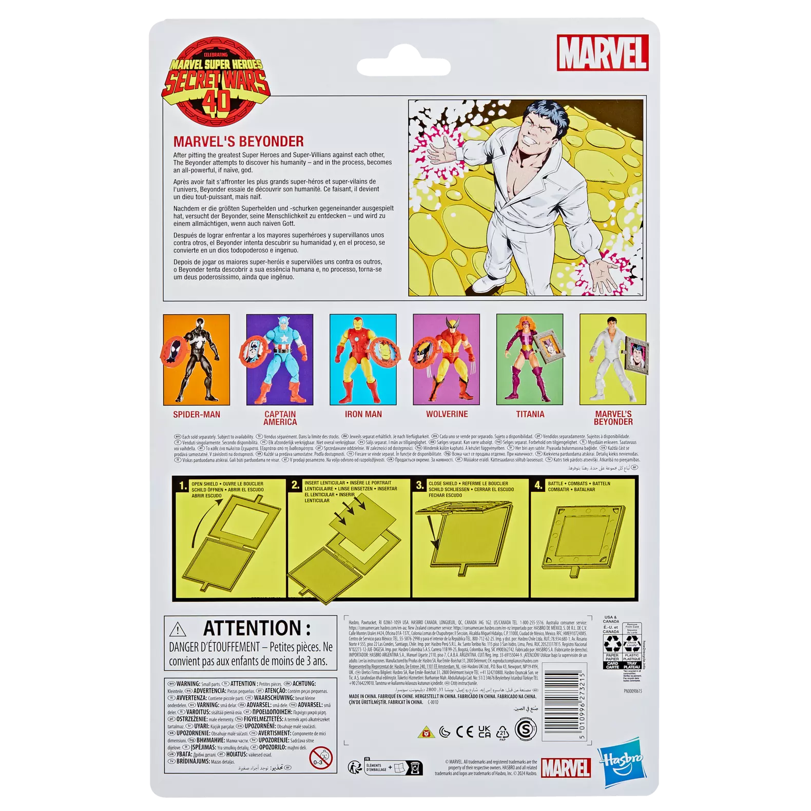 Secret Wars Marvel Legends Beyonder 6-Inch Action Figure - Collectible Toy for Marvel Fans, Superhero Display & Comic Book Scenes