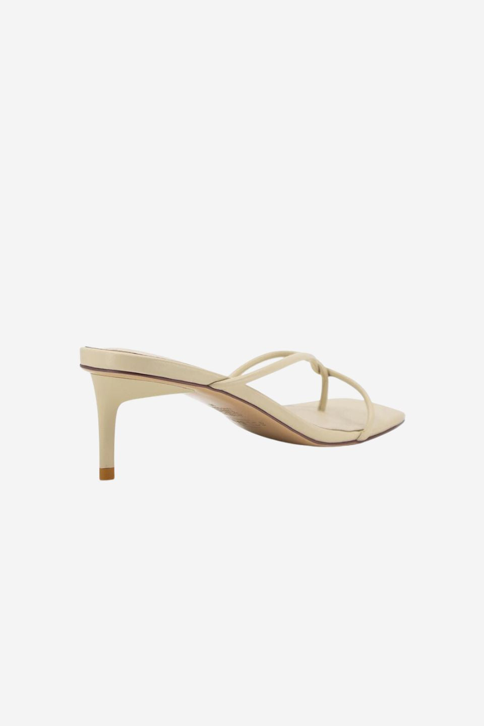 Chrissy Women's Parchment Thin Strap Mule Heels - Comfortable Summer Sandals for Beach, Party & Casual Outfits