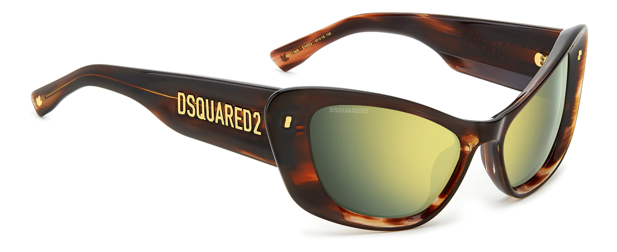 DSQUARED2 D2 0118/S Sunglasses - Polarized UV Protection Aviator Style for Men & Women - Perfect for Driving, Beach & Outdoor Activities