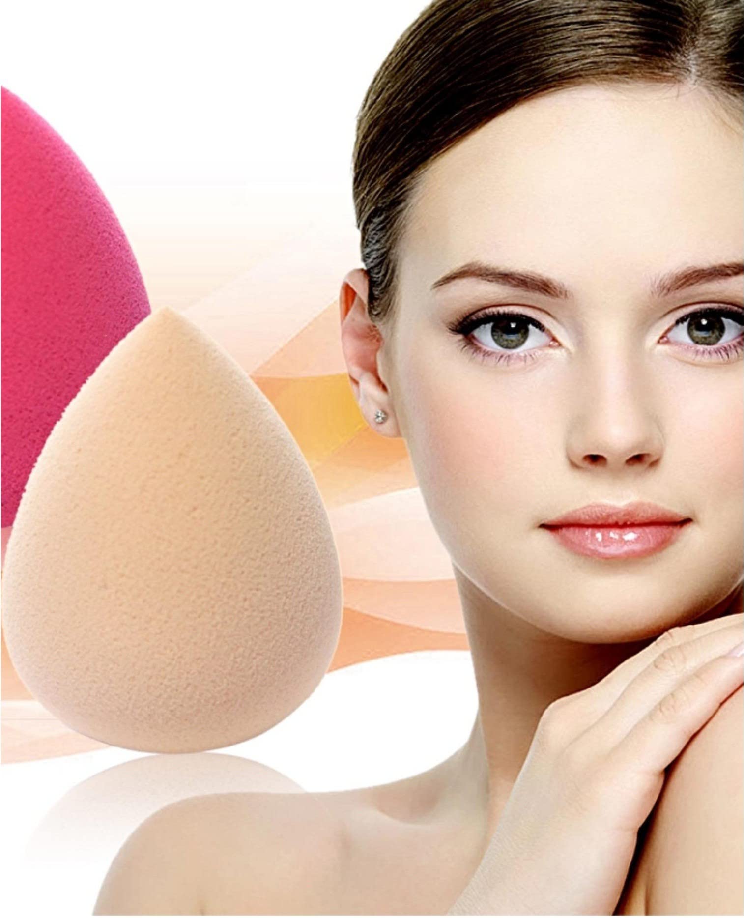 6-in-1 Makeup Sponge Set - Foundation Blender, Powder Puff, Cosmetic Applicator for Flawless Face Makeup | Soft & Reusable Beauty Sponge for Women & Girls | Perfect for Daily Makeup, Contouring & Touch-Ups