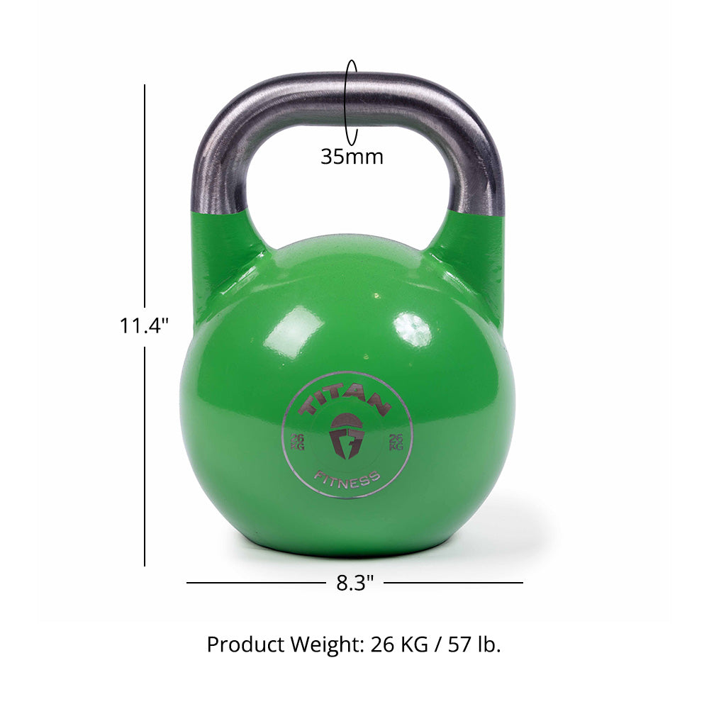 26KG Competition Kettlebell - Professional Grade Cast Iron Weight for CrossFit, Strength Training & Home Gym Workouts - Perfect for Powerlifting, HIIT & Functional Fitness