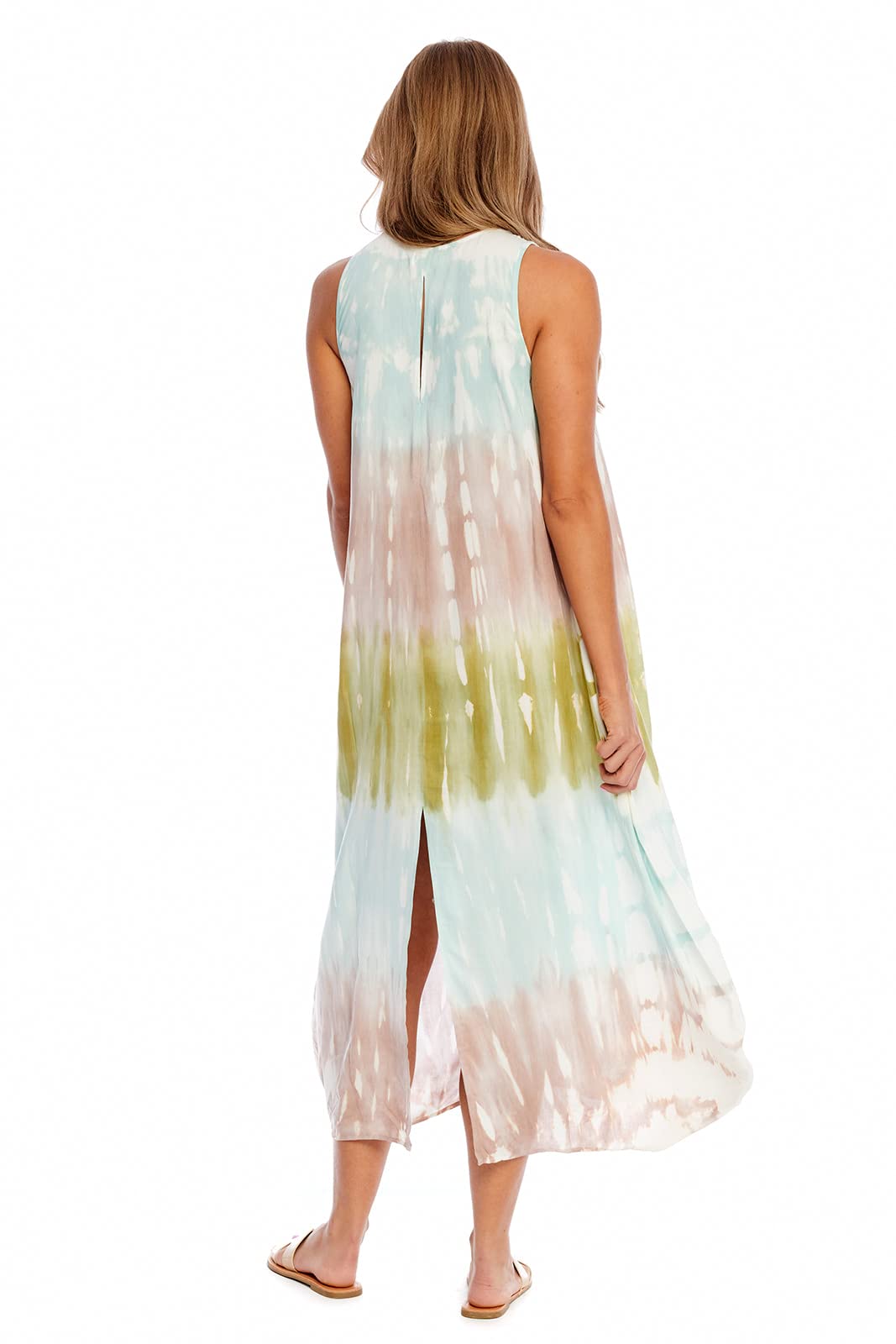 Mud Pie Women's Sleeveless Maxi Dress - Flowy Summer Beach Dress for Vacation, Party & Casual Wear
