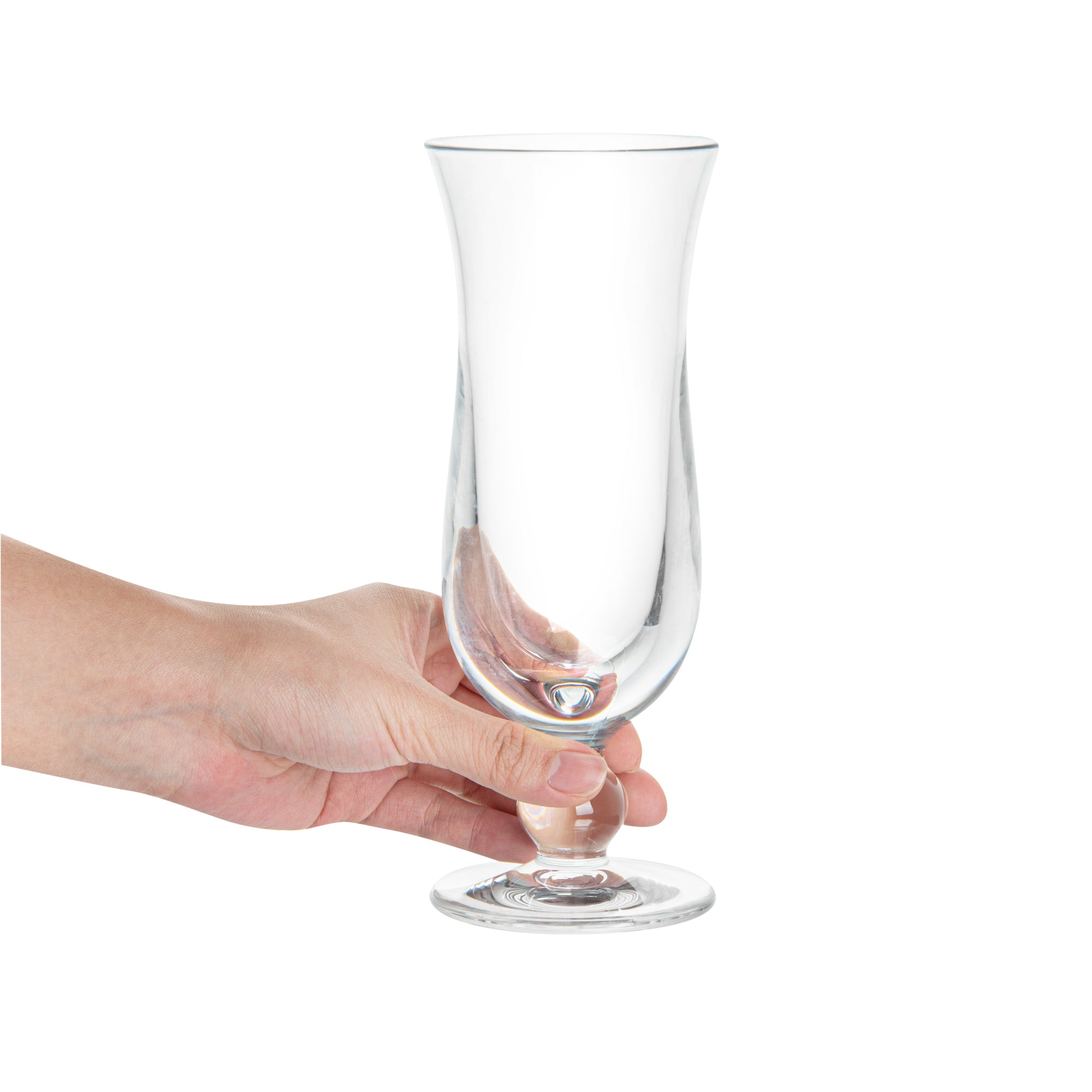 Bev Tek 11 oz Clear Polycarbonate Hurricane Glasses - Set of 6, 3x3x8 Inches - Shatterproof Barware for Cocktails, Margaritas & Tropical Drinks - Perfect for Parties, Restaurants & Home Bars