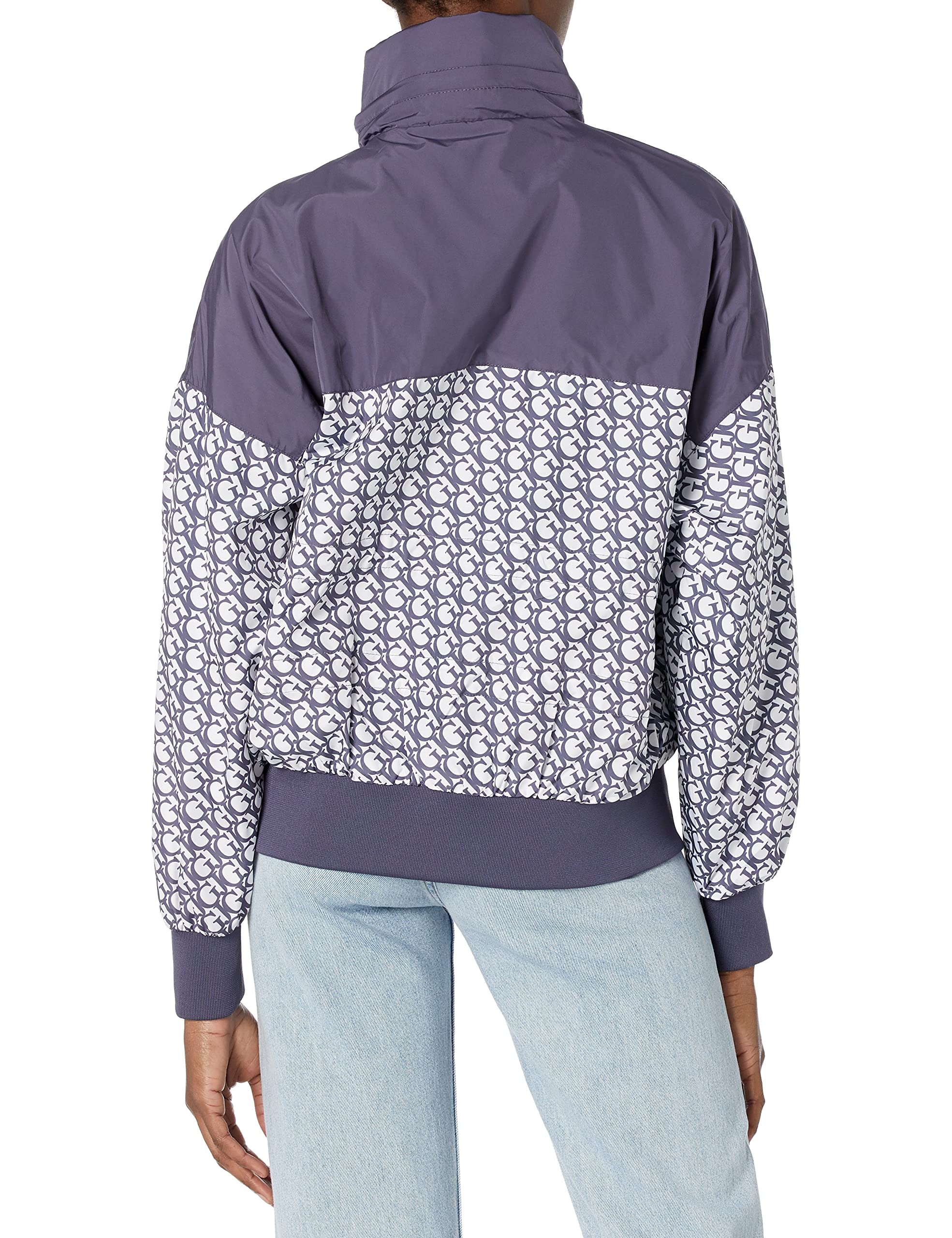 GUESS Women's Long Sleeve Clare Windbreaker Jacket - Lightweight Waterproof Raincoat for Hiking, Running & Outdoor Activities