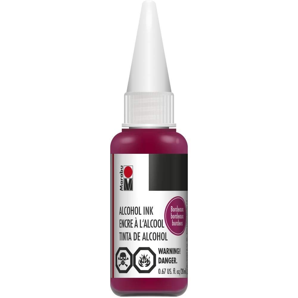 MARABU Alcohol Ink - Bordeaux Red for DIY Crafts, Art Projects & Home Decor | Premium Alcohol-Based Ink by MARABU NORTH AMERICA