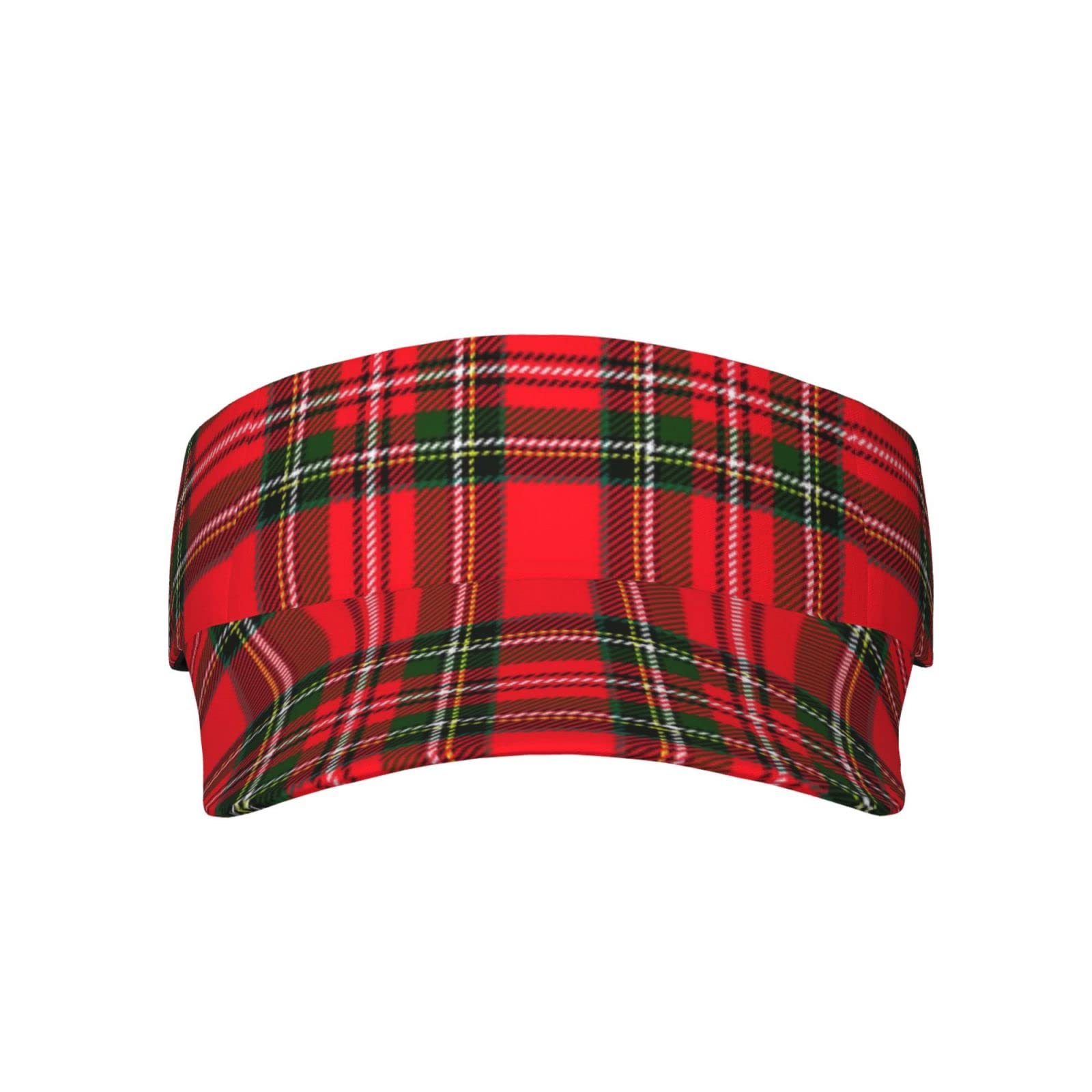 Unisex Plaid Sun Visor Hat - Wide Brim Sports Cap for Tennis, Golf & Outdoor Activities | Lightweight Summer Sun Protection | Perfect for Beach, Running, Hiking & Travel