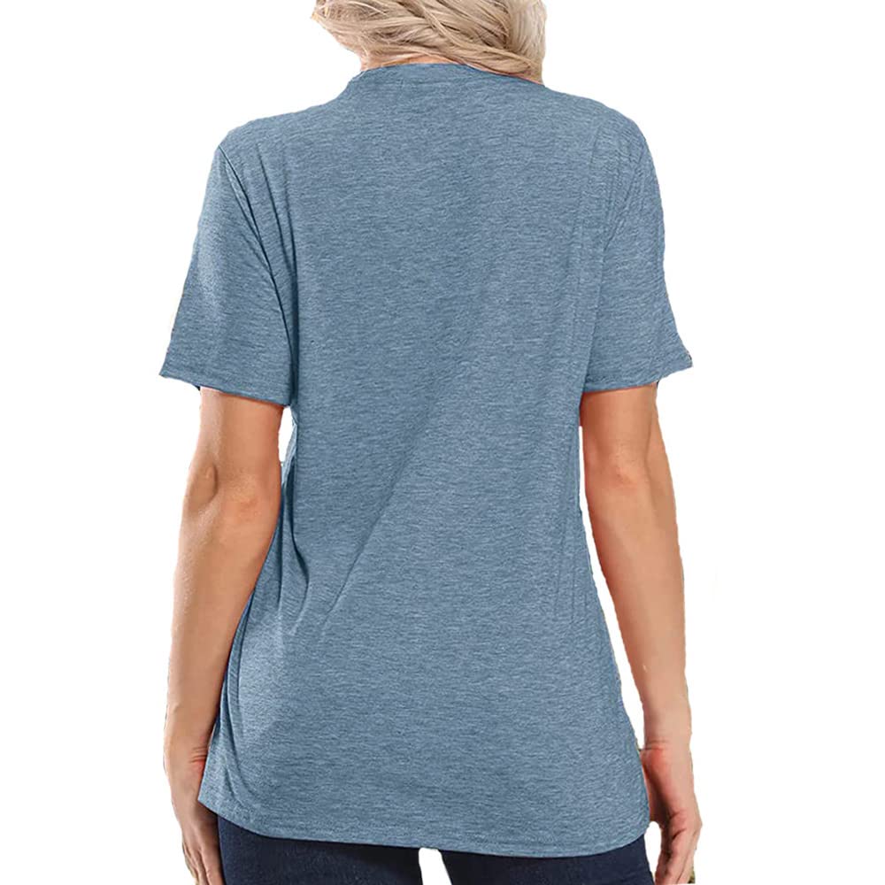 Women's Christmas Shirts with Cute Snowflake Print - Funny Short Sleeve Graphic Tee for Holiday Parties & Family Gatherings
