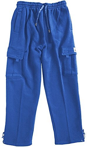 Pro Club Men's Heavyweight Fleece Cargo Pants - Comfortable Winter Work Pants for Outdoor Activities, Hiking & Casual Wear