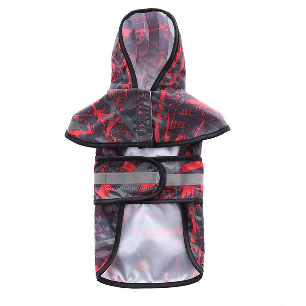 NNR Waterproof Reflective Dog Raincoat with Hood - Adjustable Poncho Jacket for Small, Medium & Large Dogs - Ideal for Walking, Hiking & Outdoor Adventures in Rainy Weather