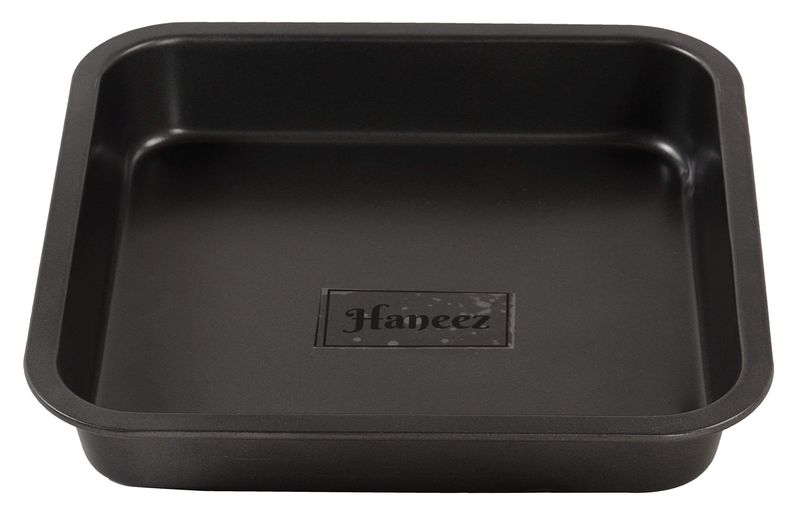 Premium Non-Stick Carbon Steel Baking Tray - 9 Inch Square Pan for Cakes, Brownies, Bread, Pizza & Puddings | Oven & Microwave Safe | Perfect for Home Baking, Parties & Holiday Cooking