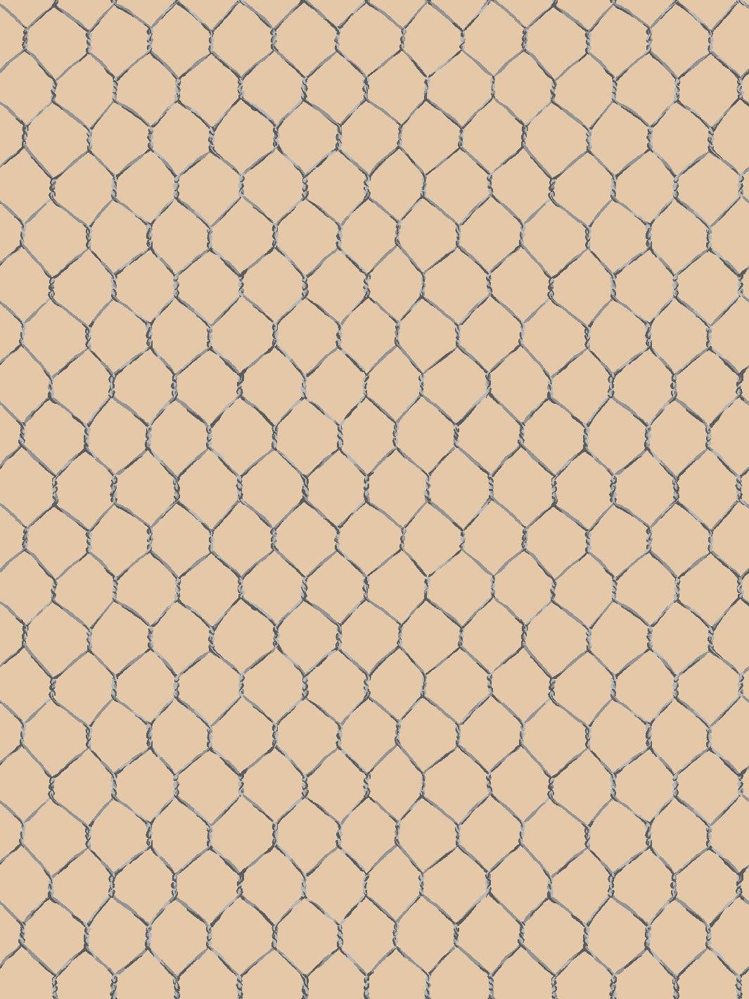 Evelyn's Chicken Wire Wallpaper by Sarah Jessica Parker - Metal on Driftwood Design - Perfect for Farmhouse, Rustic & Industrial Home Decor