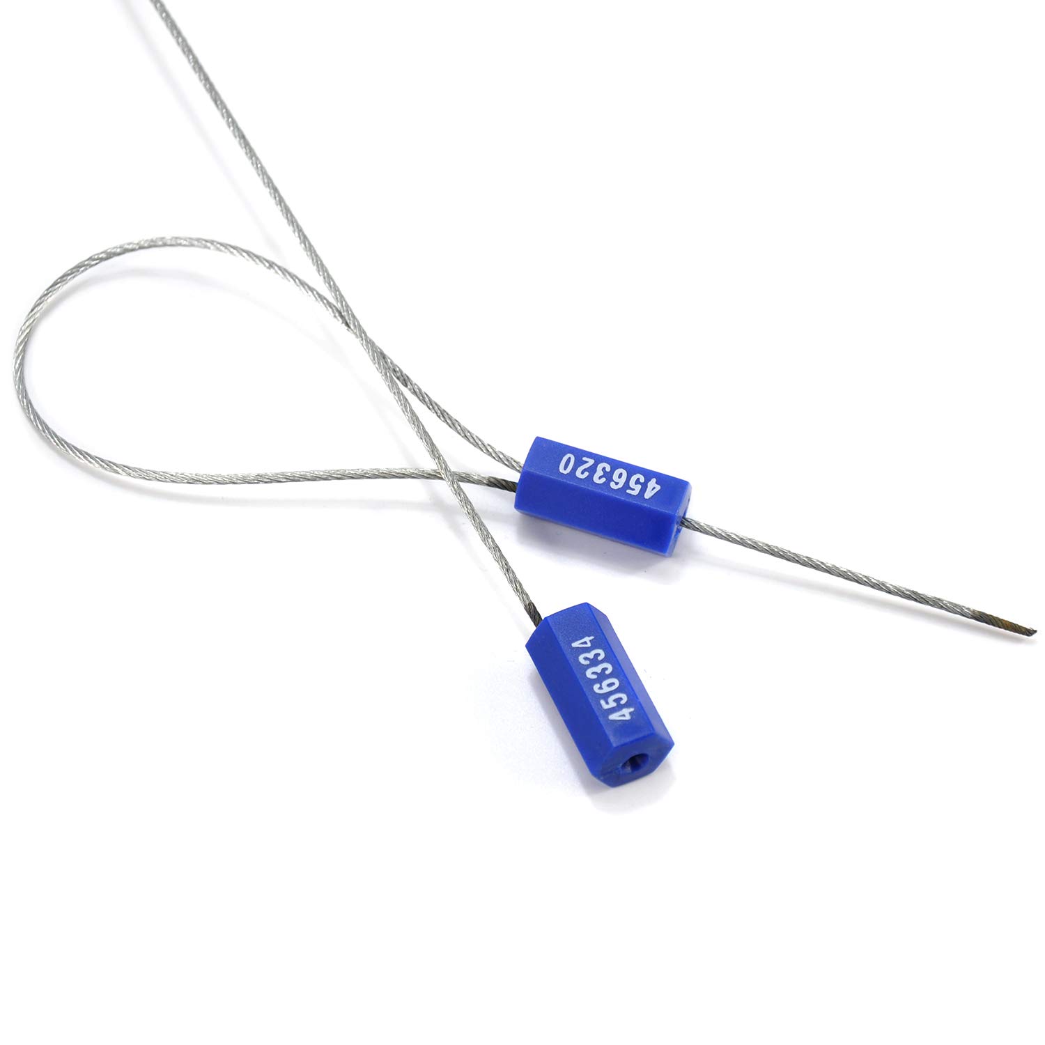 1000 Blue Steel Cable Seals - Heavy Duty Metal Security Seals with Unique Numbering, Tamper Proof & ISO 17712 Certified for Shipping Containers, Truck Trailers & Cargo Safety | Ideal for Logistics, Warehouse Security & Transportation Protection