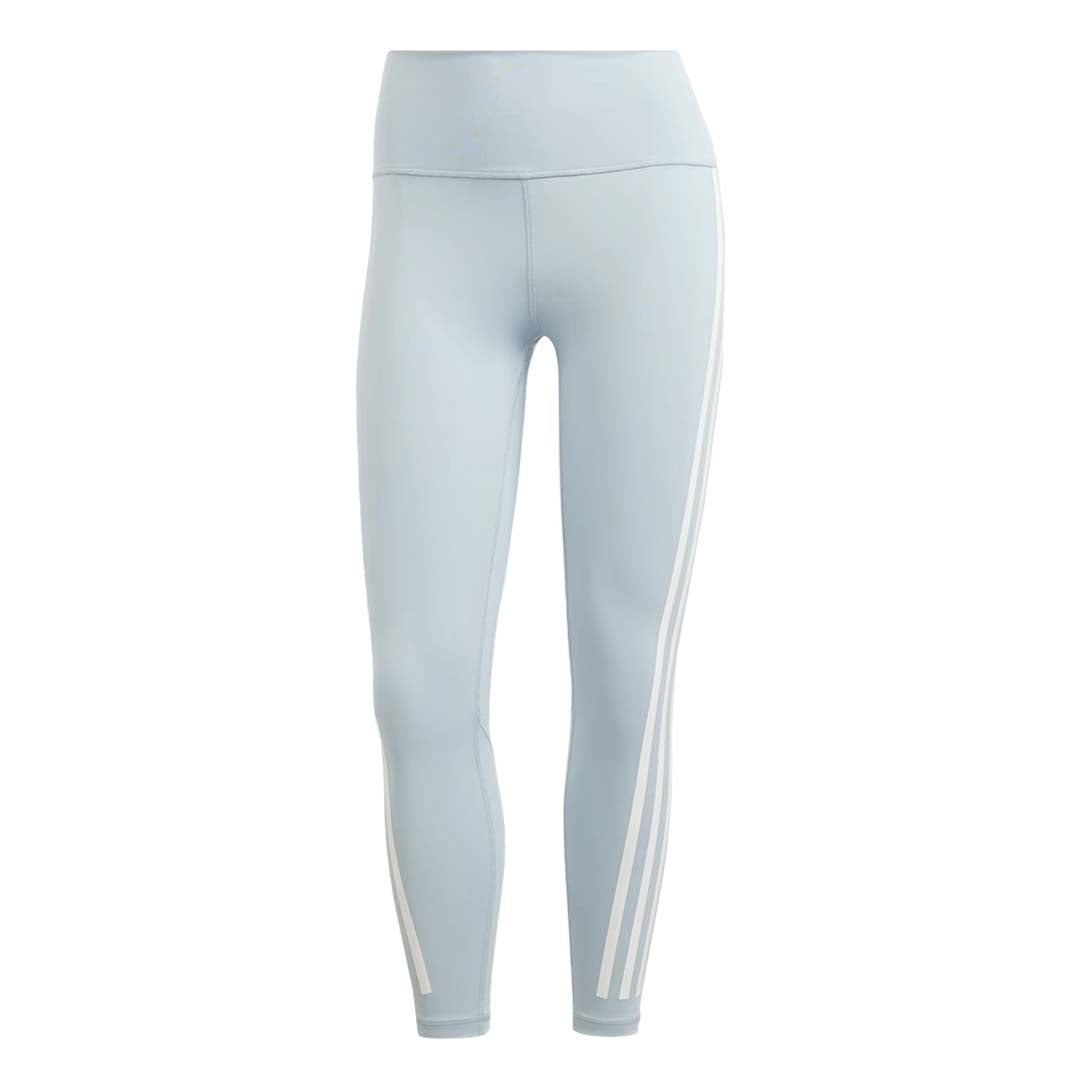 adidas Women's Optime Trainicons 3 Stripes 7/8 Leggings - High Waist Yoga Pants for Running, Workout & Gym - IM4774