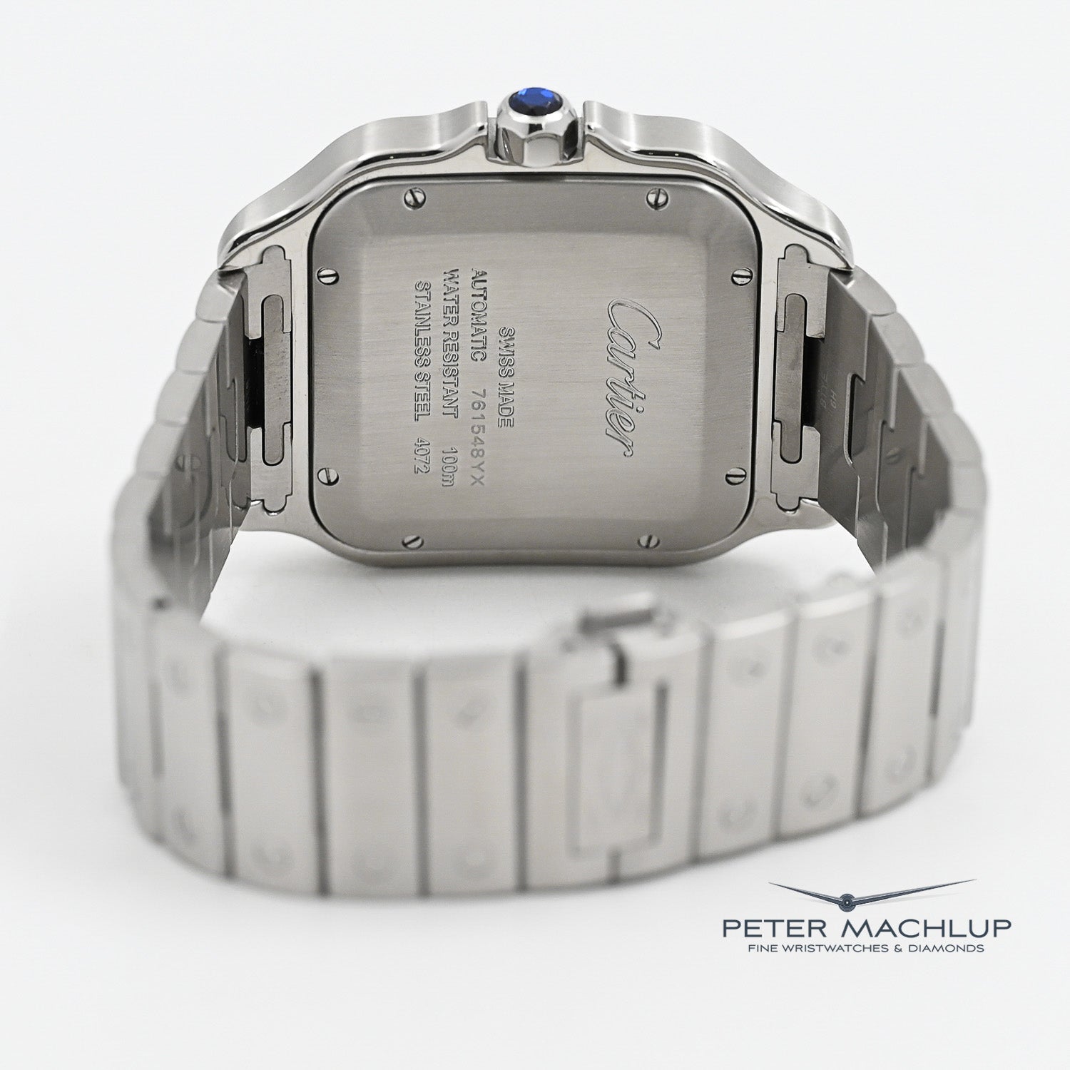 Cartier Santos LM Automatic Watch for Men - Luxury Stainless Steel Timepiece with Swiss Movement | Perfect for Business, Formal Events & Everyday Wear