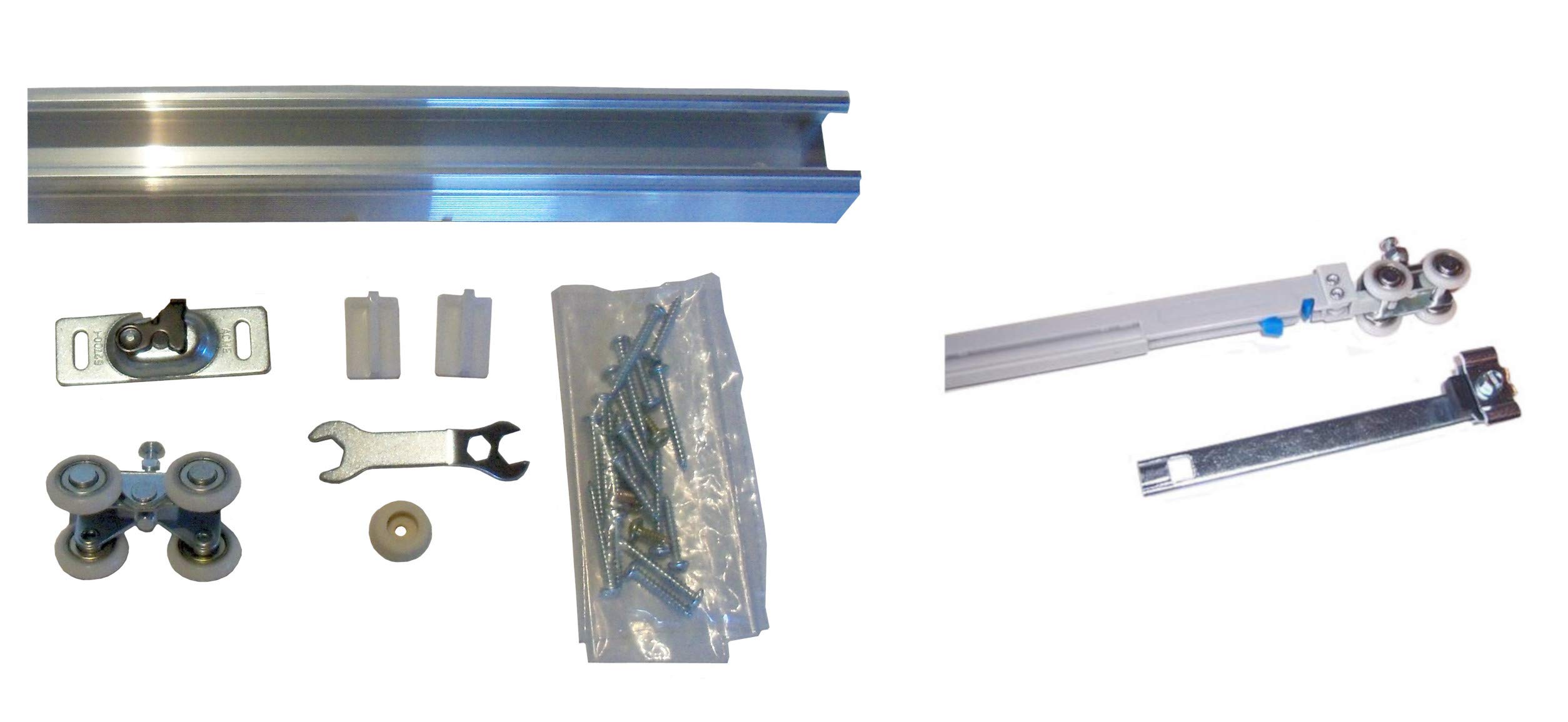 Heavy Duty Pocket Door Track and Hardware Kit with Soft Close - 48 Inch Track (Fits 24 Inch Door) | Smooth Sliding for Bedrooms, Closets & Bathrooms