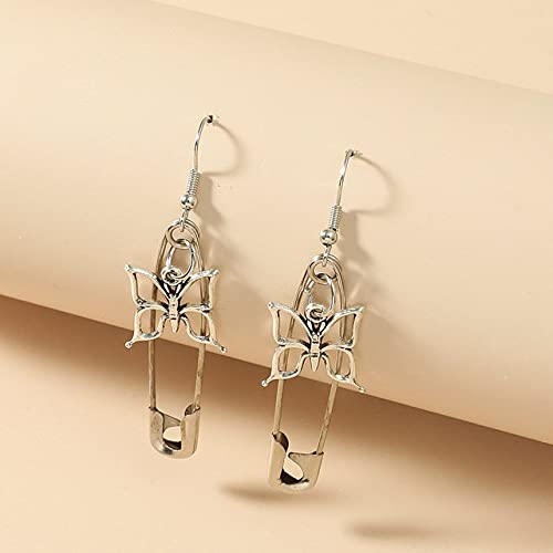 Minimalist Silver Plated Safety Pin Hoop Earrings for Women - Cartilage & Fashion Jewelry - Perfect Gift for Her | Everyday Wear, Parties & Special Occasions