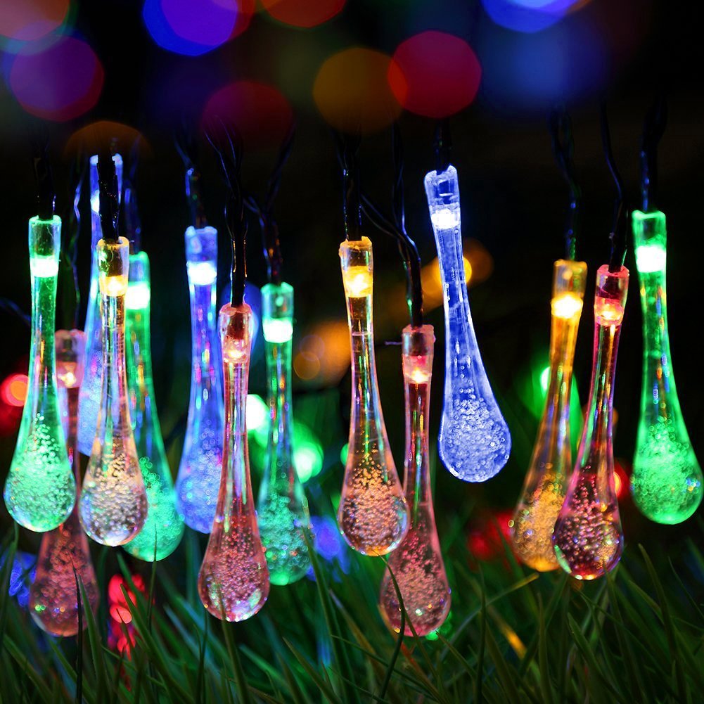Solar Fairy Tears Solar Lights - Waterproof Outdoor Garden Decor for Patio, Yard, Pathway - Romantic Ambiance for Weddings, Parties & Evening Gatherings