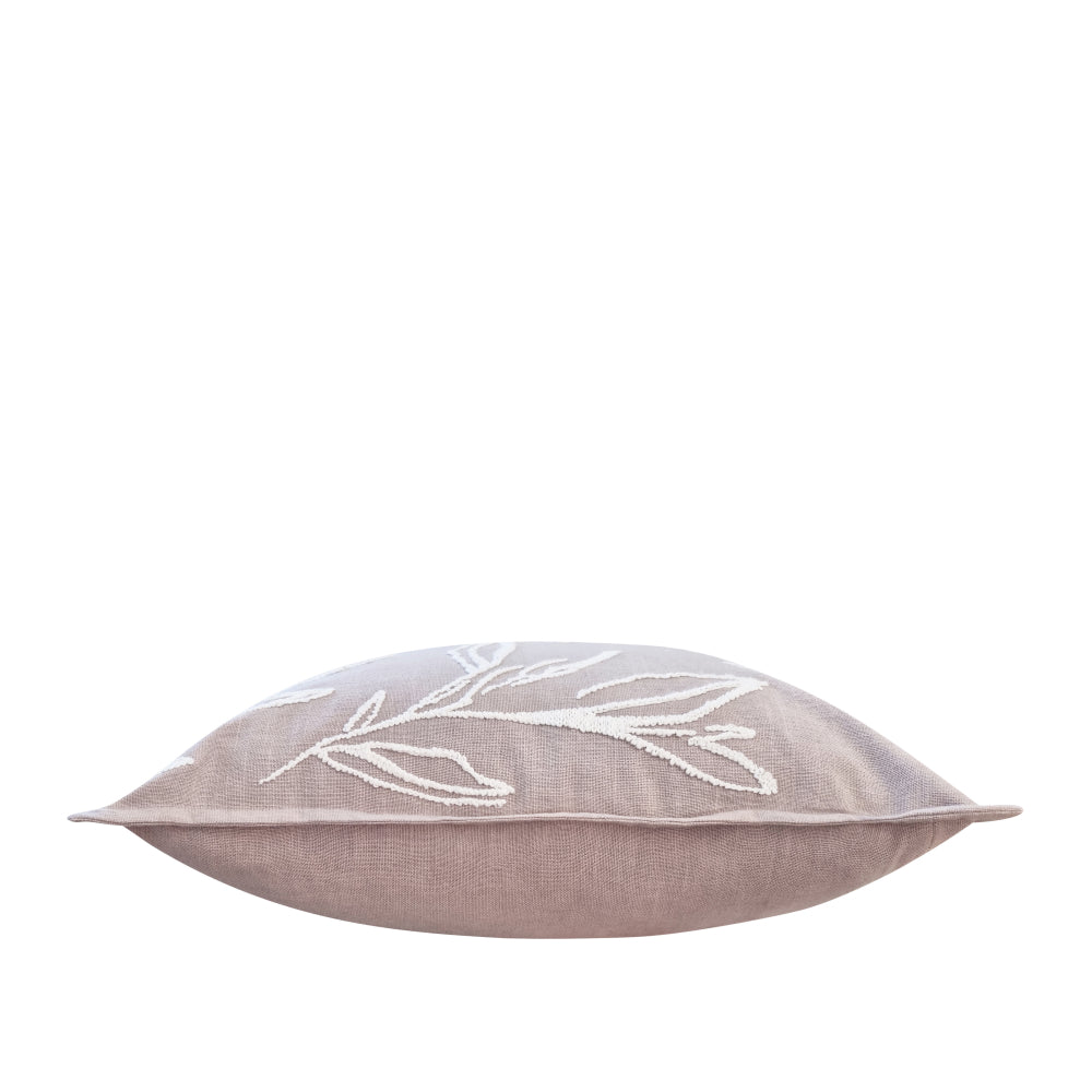 Vanessa 50x50cm Square Throw Pillow Cover - Soft Nude & Ivory Cushion for Sofa, Bed, Living Room Decor | Home & Office Decorative Accent Pillow