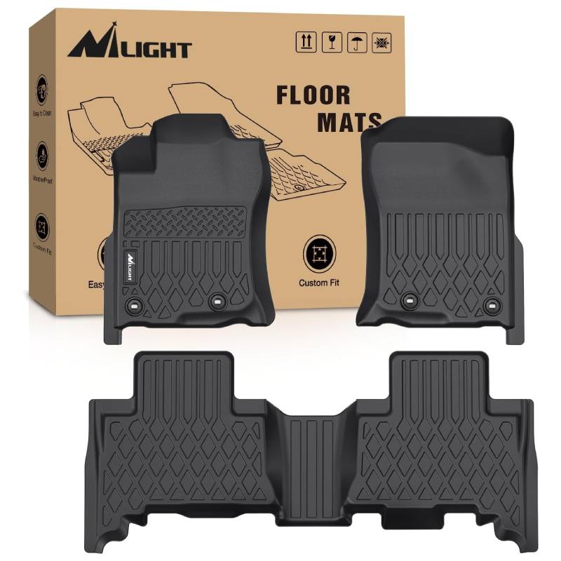 Premium TPE Floor Mats for Lexus GX460 (2014-2024) & Toyota 4Runner (2013-2023) - All-Weather, Custom Fit Car Mats for SUV, Truck - Waterproof, Durable Protection for Mud, Snow, Sand - Perfect for Off-Roading, Camping & Daily Driving
