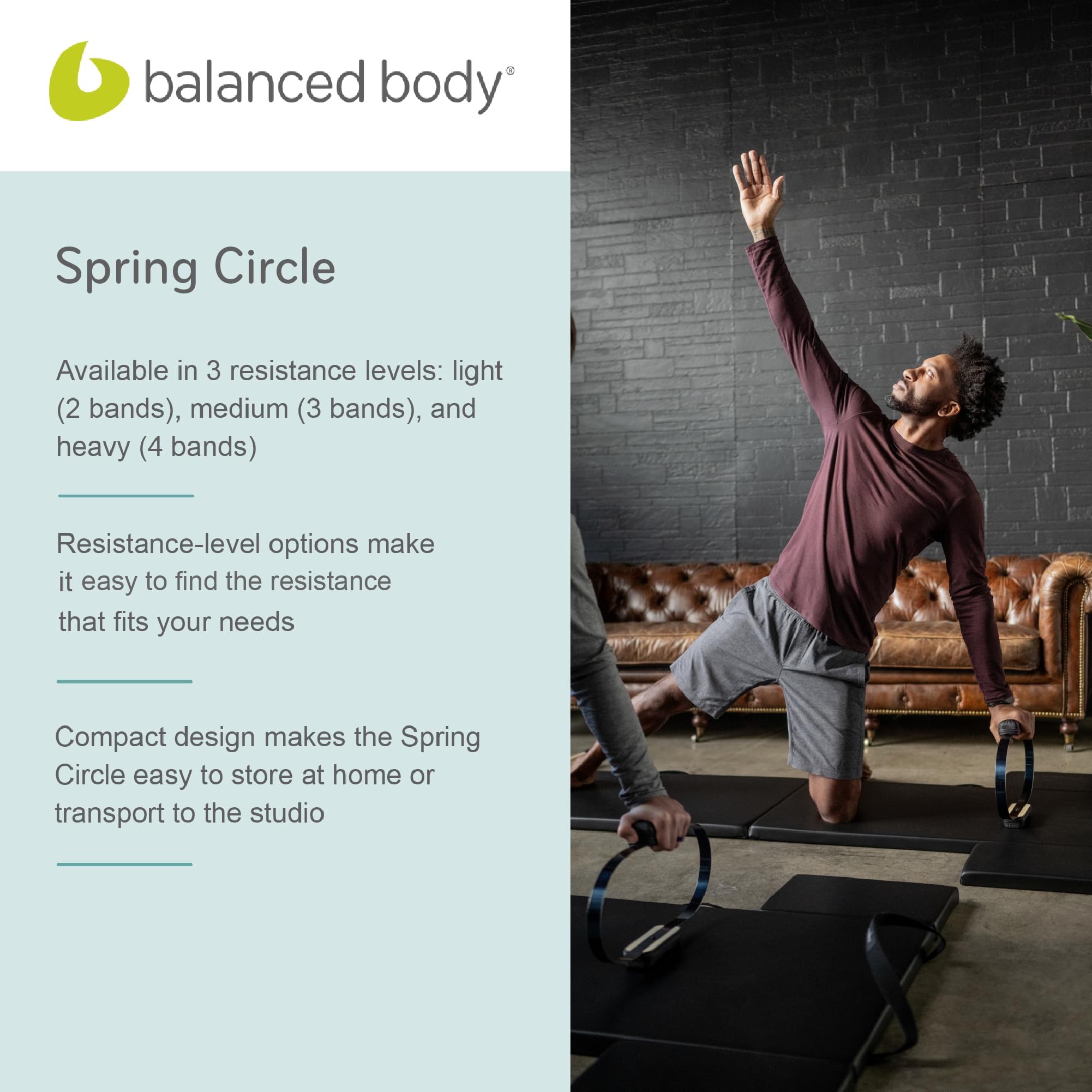 Balanced Body Spring Circle - Premium Fitness Equipment for Pilates, Yoga & Home Workouts | Perfect for Strength Training, Flexibility & Rehabilitation Exercises