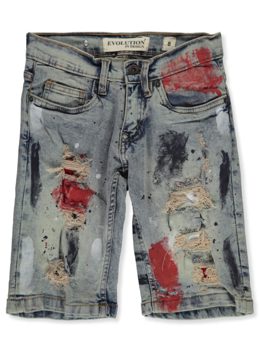 Trendy Boys' Paint Splatter Denim Shorts | Comfortable & Stylish Casual Wear for Kids | Perfect for Summer, Playdates & Outdoor Activities