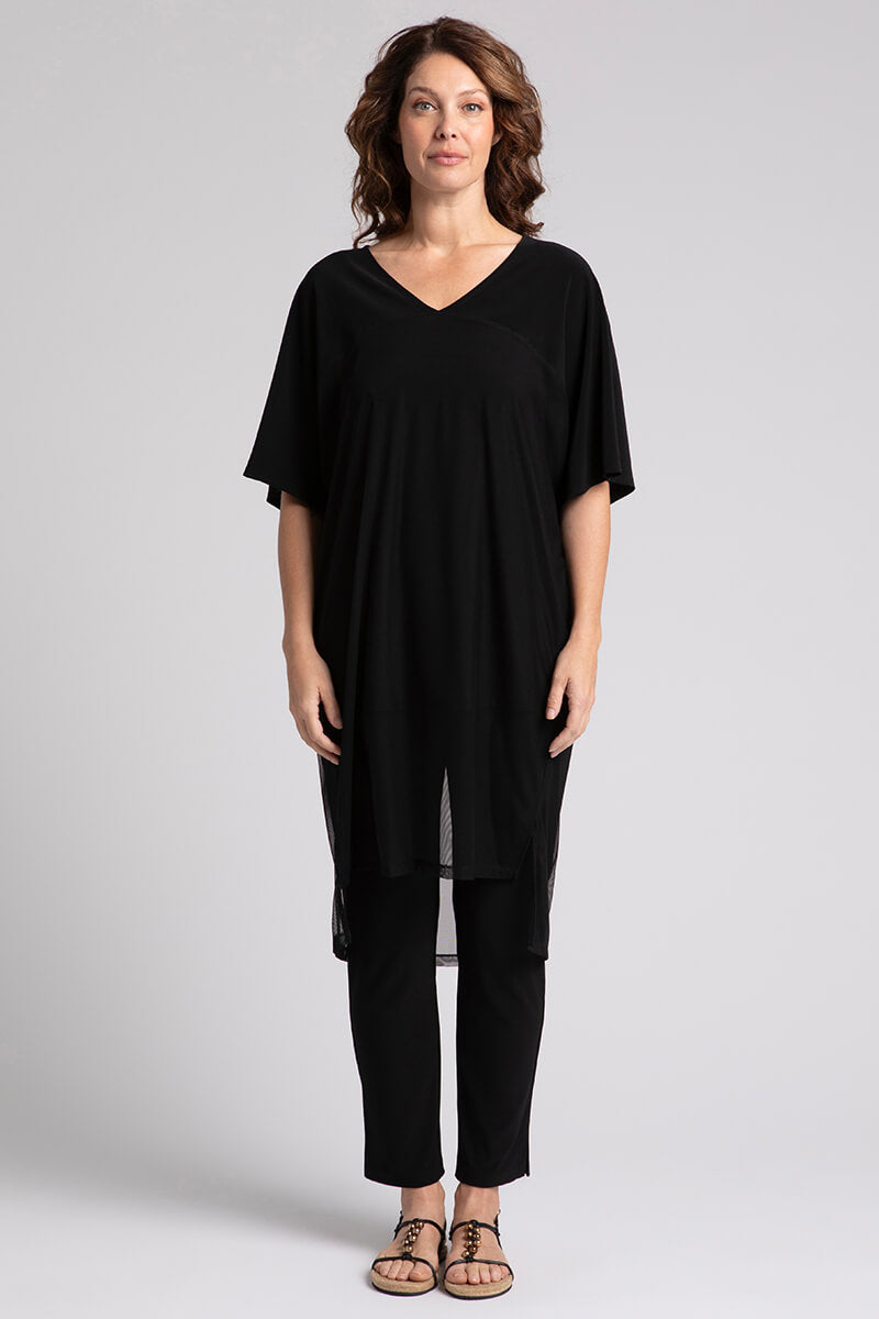 Breathable Mesh Cover Up - Black | Lightweight & Comfortable for Summer, Beach, and Outdoor Activities