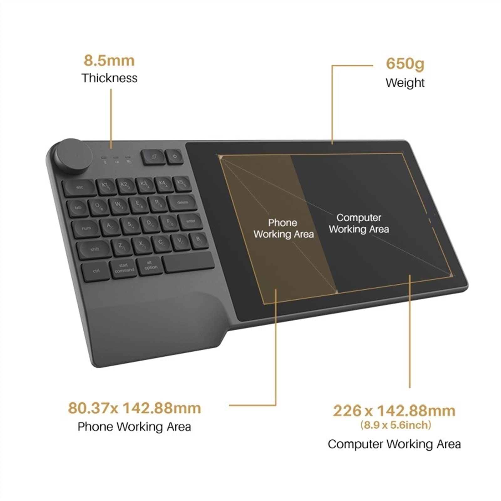 Digital Graphic Drawing Tablet for OSU Game - Battery-Free Stylus & Wireless Keyboard - Perfect for Digital Art, Animation, and Online Gaming