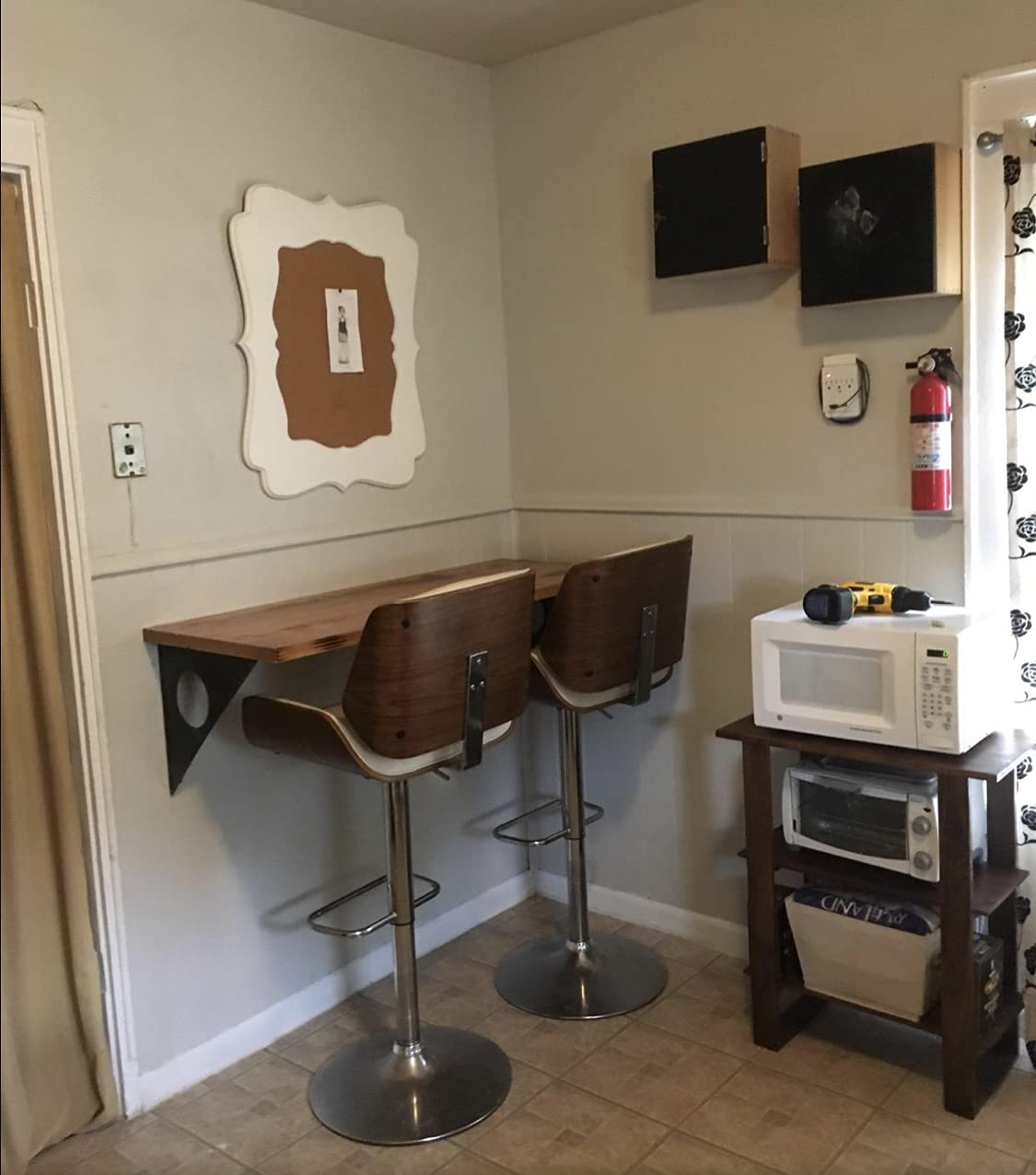 Rustic Wall-Mounted Table - 47