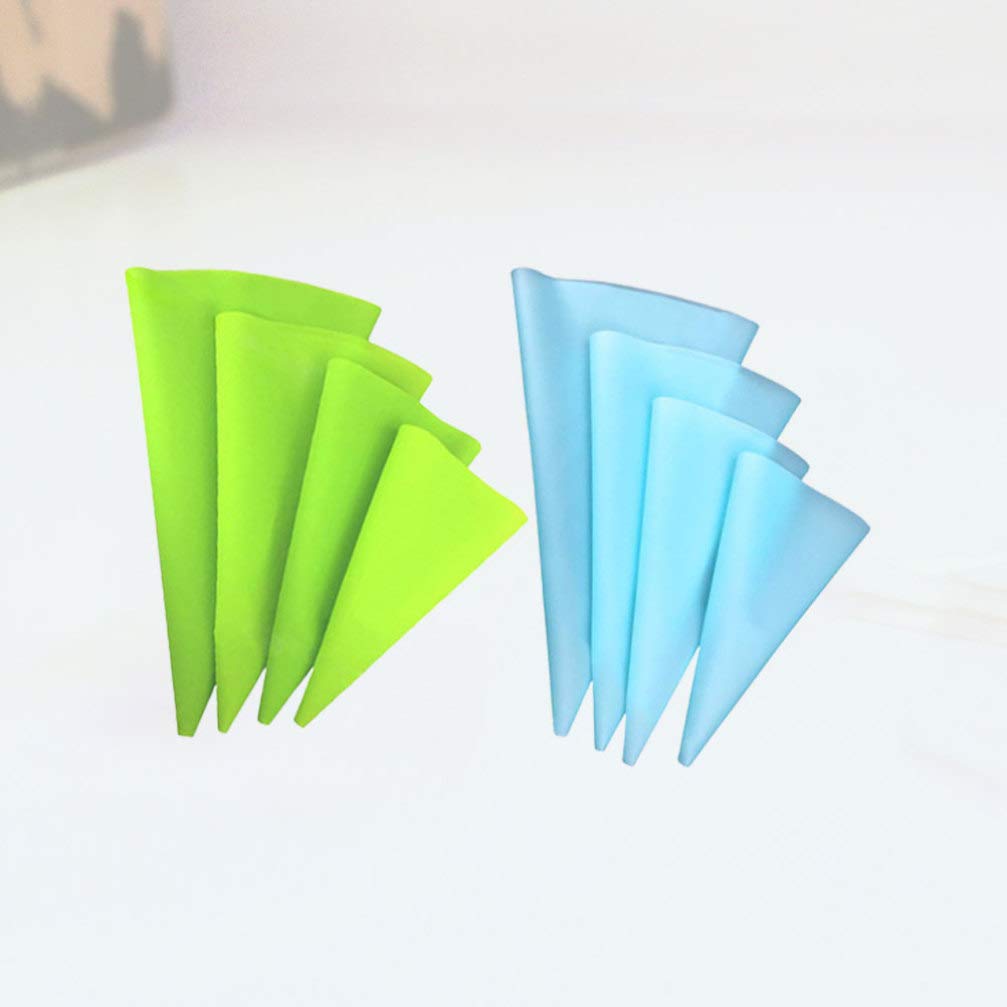 Hemoton 8-Piece Reusable Cake Decorating Bags Set - Icing Piping Bags, Frosting Bags & Pastry Tools for Cupcakes, Cakes, Cookies - Perfect for Birthday Parties, Wedding Cakes & Baking Decorations