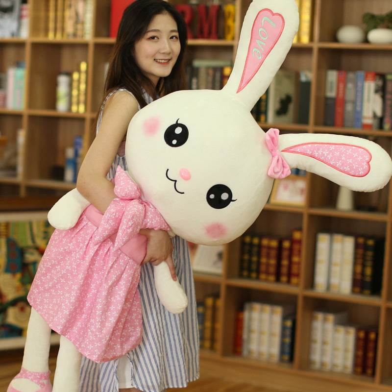 Giant 4.5ft Stuffed Animal Bunny Plush Toy - Extra Large Soft Rabbit Plushie for Kids, Adults, Home Decor, Nursery, Gifts, and Cuddling