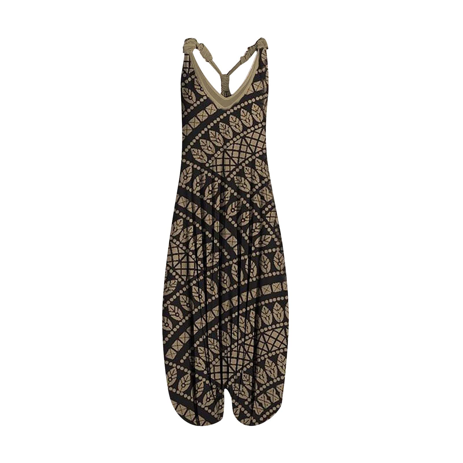 **Plus Size Women's Jumpsuits - Boho Floral Wide Leg Romper One Piece Streetwear Casual Outfit for Everyday Wear & Summer Fashion**    *(Use for beach outings, music festivals, casual weekends, or stylish everyday comfort.)*