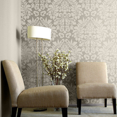 Grand Fabric Damask Wall Stencil - Reusable DIY Painting Template for Home Decor, Accent Walls & Furniture | Perfect for Bedroom, Living Room & Nursery Makeovers