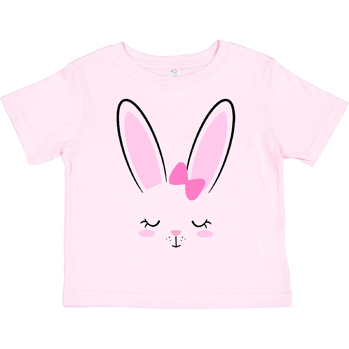 Inktastic Easter Bunny Girl Face Toddler T-Shirt - Cute Easter Outfit for Baby Girls & Toddlers - Perfect for Easter Egg Hunts, Spring Photos & Family Gatherings