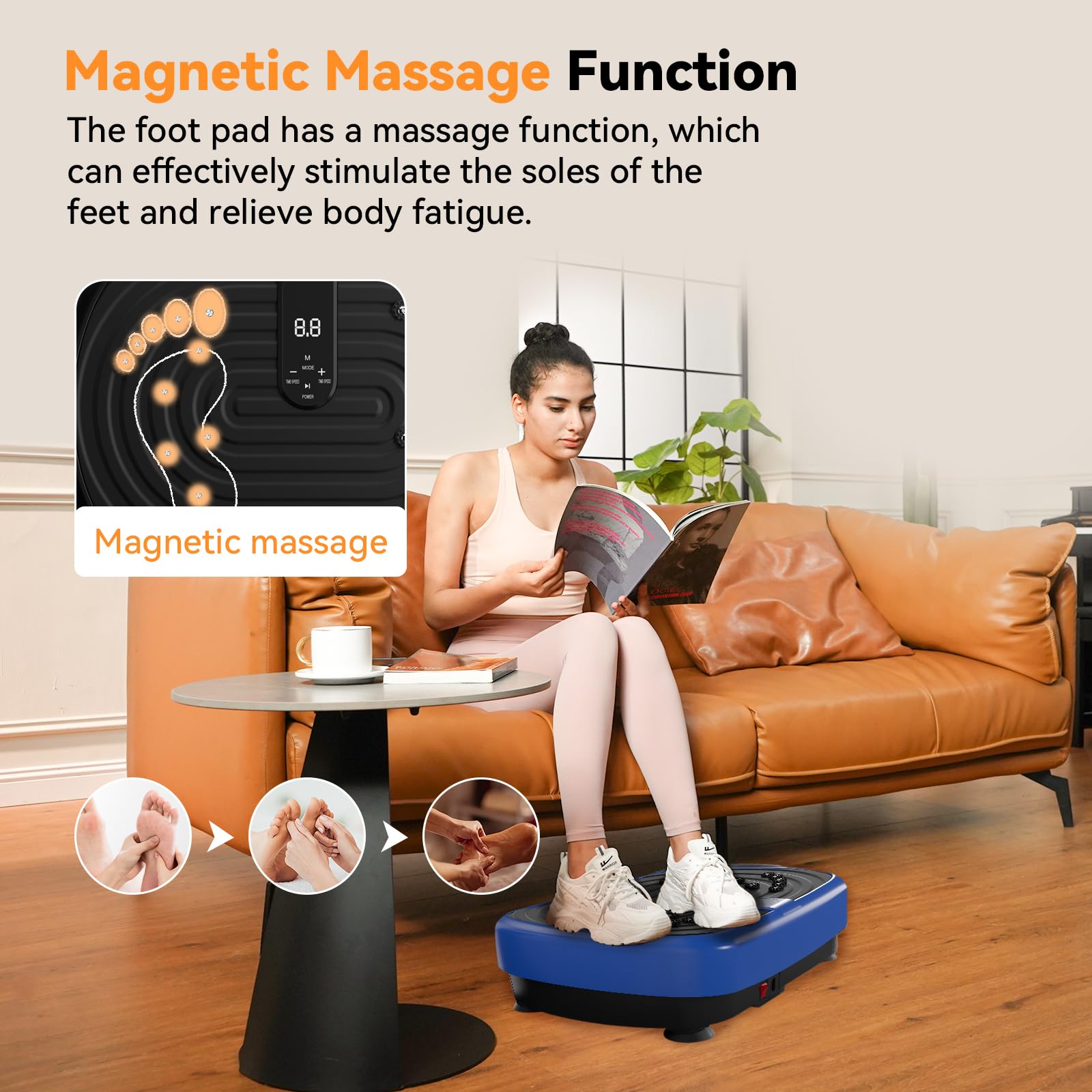 UCIN Vibration Plate Exercise Machine for Weight Loss & Home Fitness - 330 Lbs Capacity Vibrating Platform with Resistance Bands & Pilates Ball - Lymphatic Drainage & Muscle Toning for Women & Men - Perfect for Home Gym, Office Workout & Physical Therapy