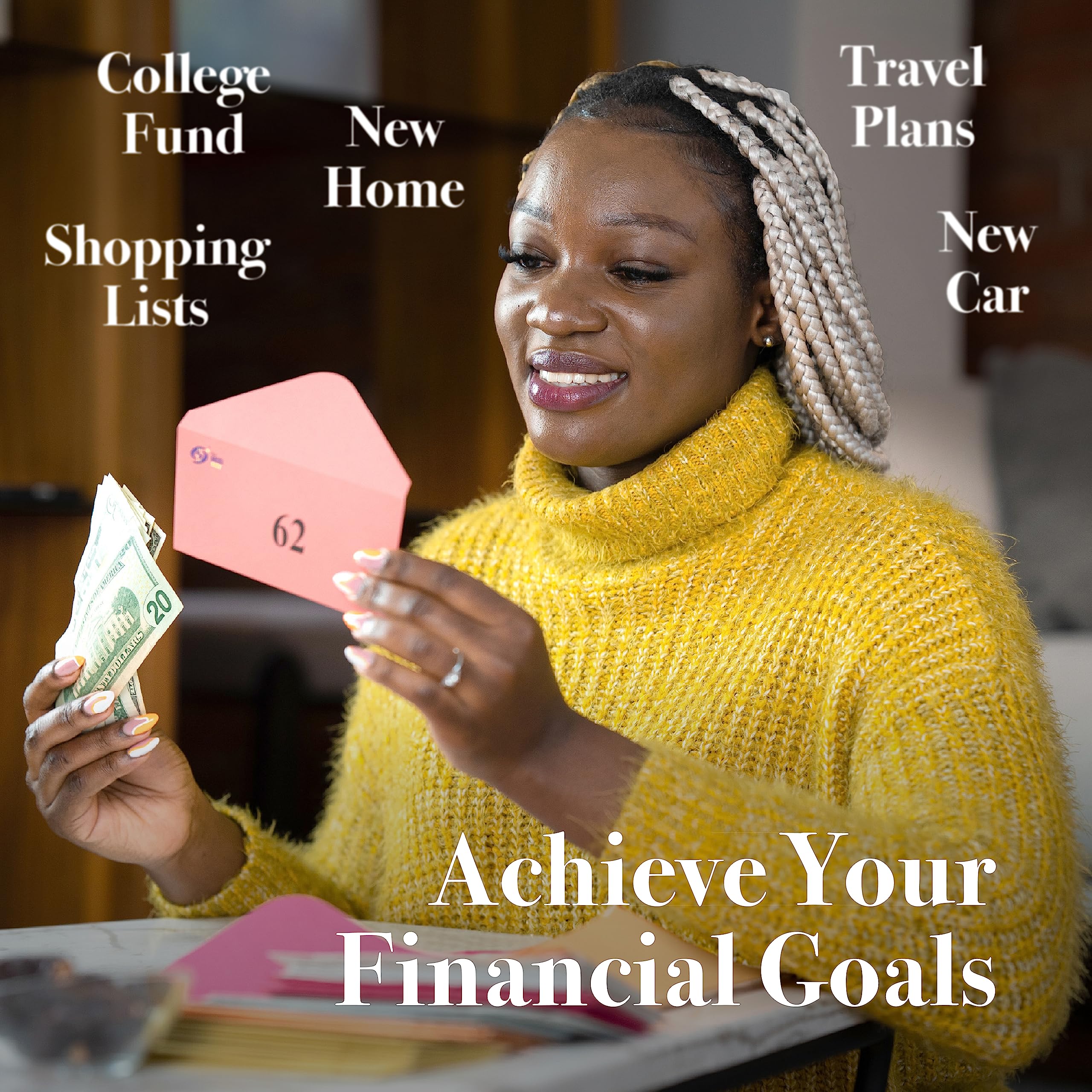 100 Envelopes Money Saving Challenge Kit - $5050 Savings Plan with 100 Day Deposit Tracker - Fun & Organized Budgeting Tool for Financial Goals - Perfect for Home, Office, or Gift Giving (Rainbow Color)