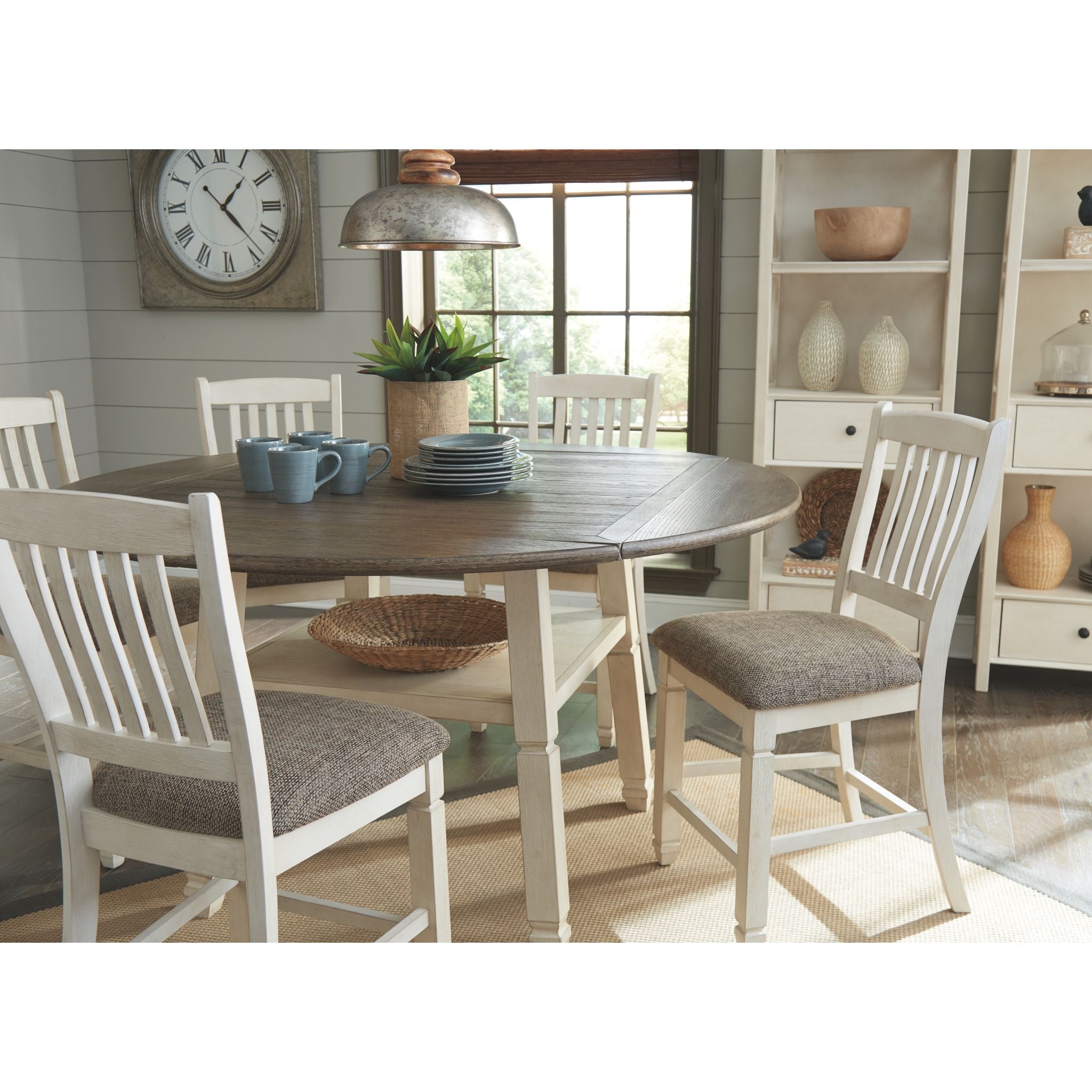 Bolanburg 5-Piece Counter Dining Set - Modern Bar Height Table & Stools for Kitchen, Breakfast Nook & Small Spaces