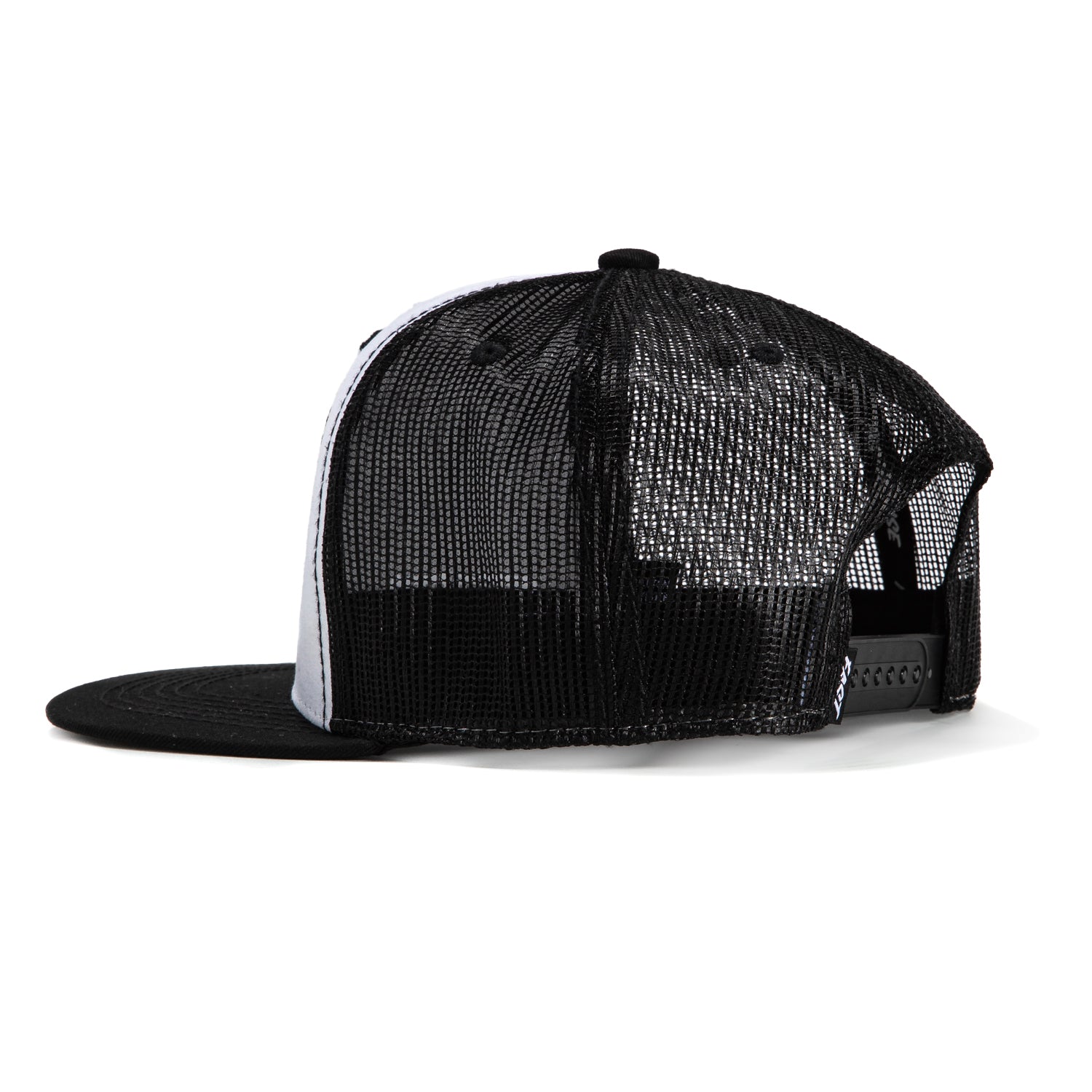 Fasthouse Gas & Beer Trucker Snapback Hat - White & Black Adjustable Baseball Cap for Men & Women | Perfect for Motorcycle Riding, Concerts, and Outdoor Adventures
