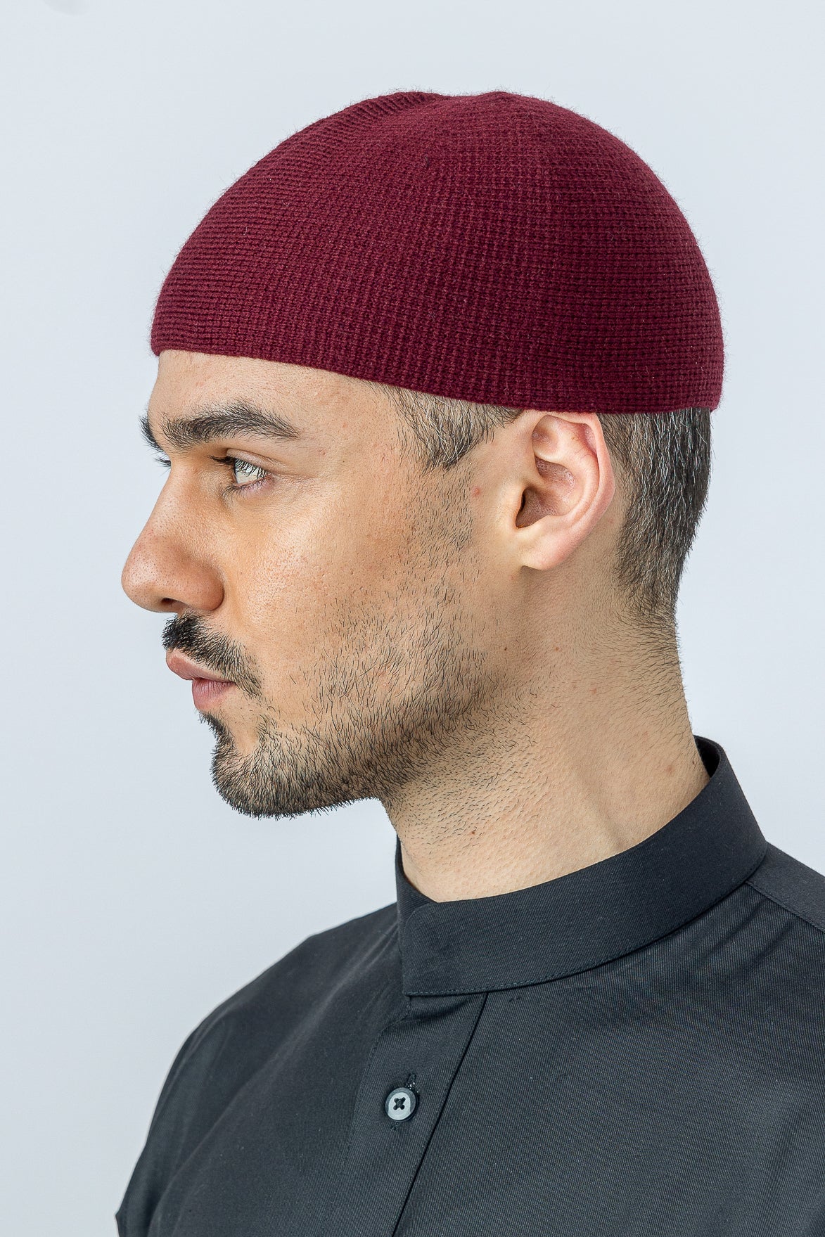 Authentic Maroon Turkish Cotton Head Cap for Men & Women - Breathable & Comfortable for Prayer, Yoga, and Everyday Wear