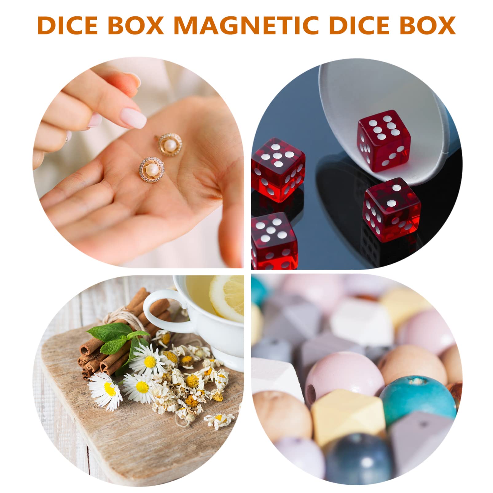 Jojofuny Clear Acrylic Dice Storage Box - Transparent Dice Holder & Display Case with Dice Tray - Perfect for D&D, MTG, Board Games and Collectible Dice Organization