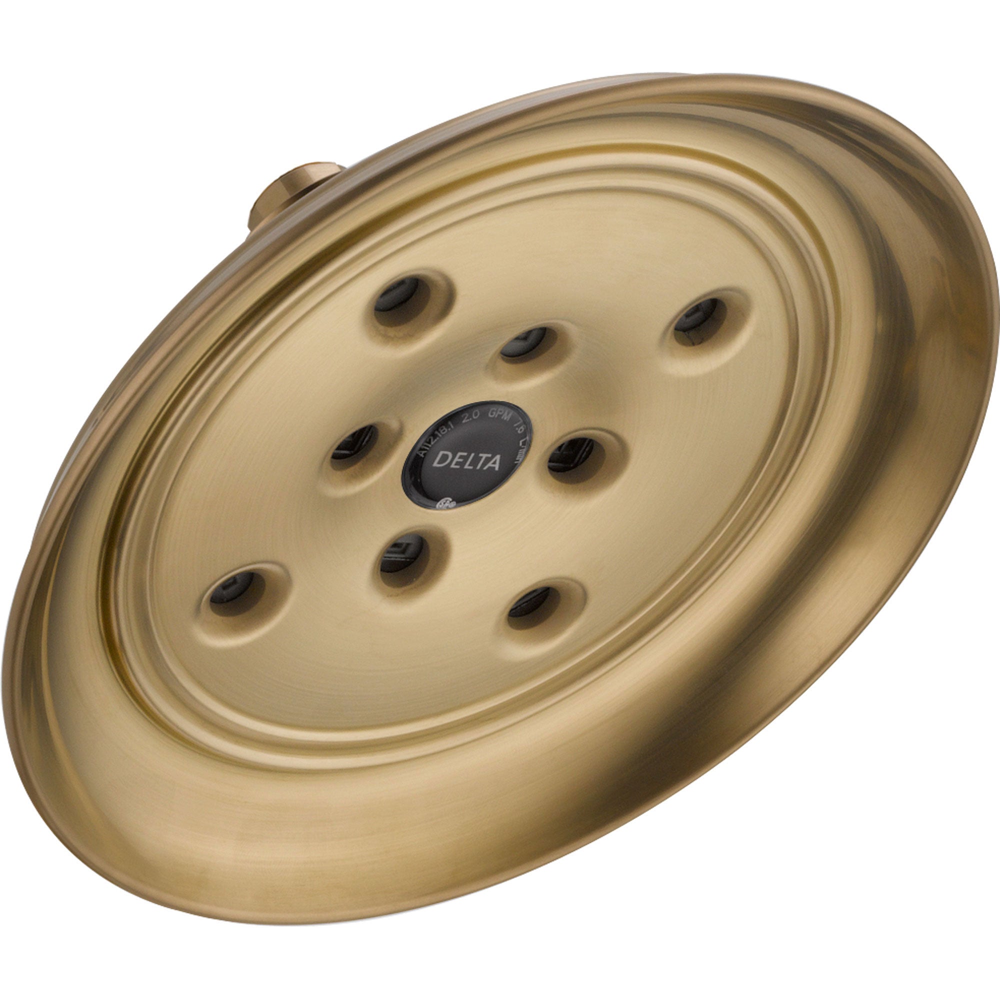 Delta 1 Spray 8-Inch Large Rain H2Okinetic Shower Head in Champagne Bronze - 571845 - Luxury Rainfall Shower for Spa-Like Bathroom Experience