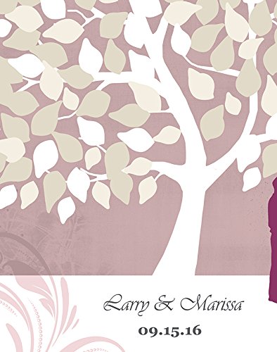 Personalized His & Hers Canvas Wall Art - Custom Romantic Tree with Couples Names & Wedding Date - Unique Anniversary, Housewarming & Newlywed Gift - 16