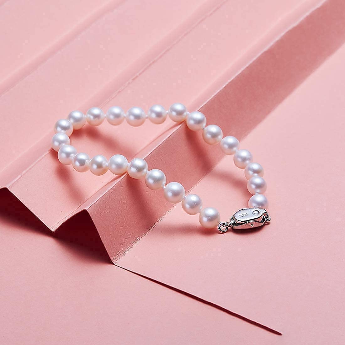 Freshwater Pearl Necklace Set with Bracelet & Earrings in Leather Gift Box - Elegant Jewelry for Women | Perfect for Weddings, Parties & Special Occasions