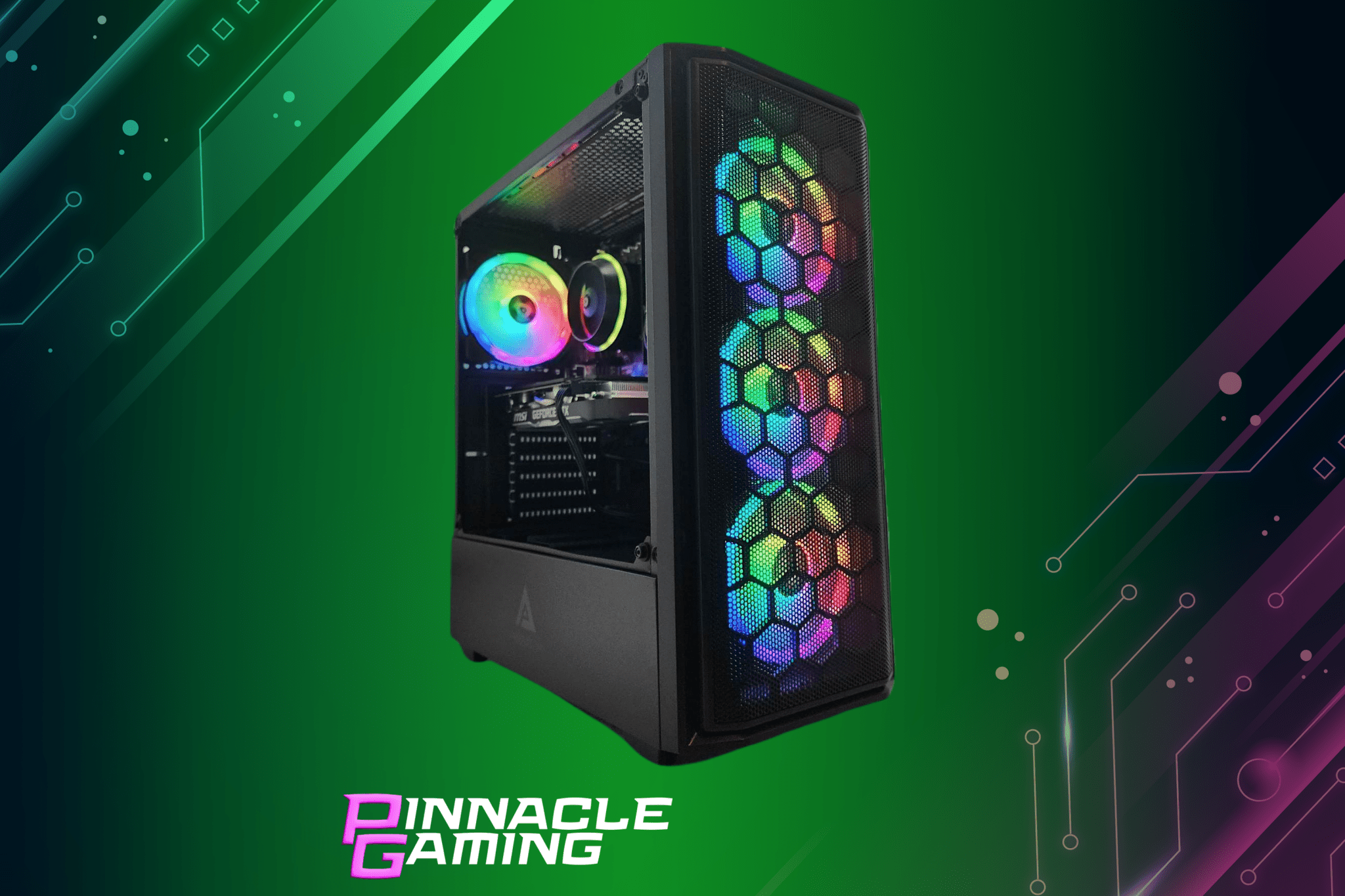 Custom Gaming PC - AMD Ryzen 5, RTX 3060, 2TB SSD, 32GB DDR4 RAM, Black Predator Case - Perfect for Esports, Streaming & 4K Gaming