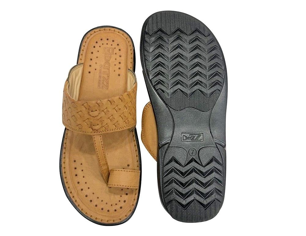 Authentic Kolhapuri Style Sandals for Men - Handmade Indian Slip-On Loafers & Comfortable Flip Flops - Perfect for Beach, Vacation and Casual Wear