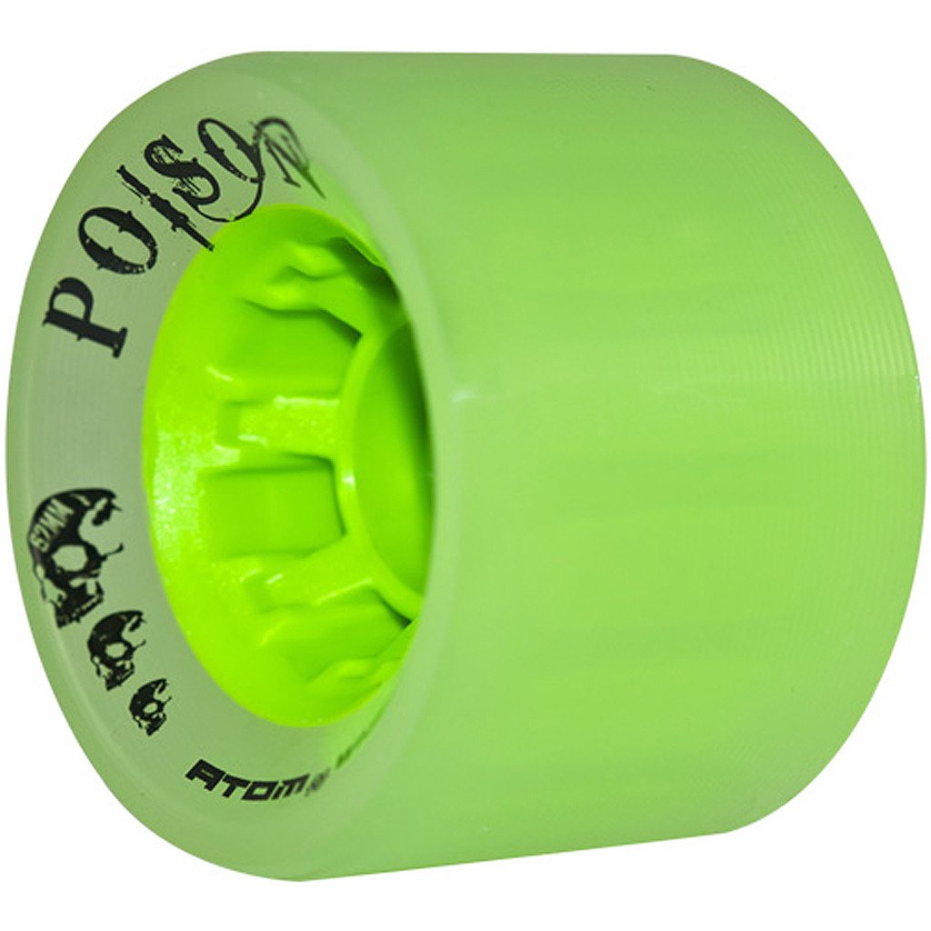 Atom Poison 62mm Roller Skate Wheels 4-Pack - High Performance Outdoor/Indoor Skating Wheels for Artistic, Derby & Recreational Roller Skating
