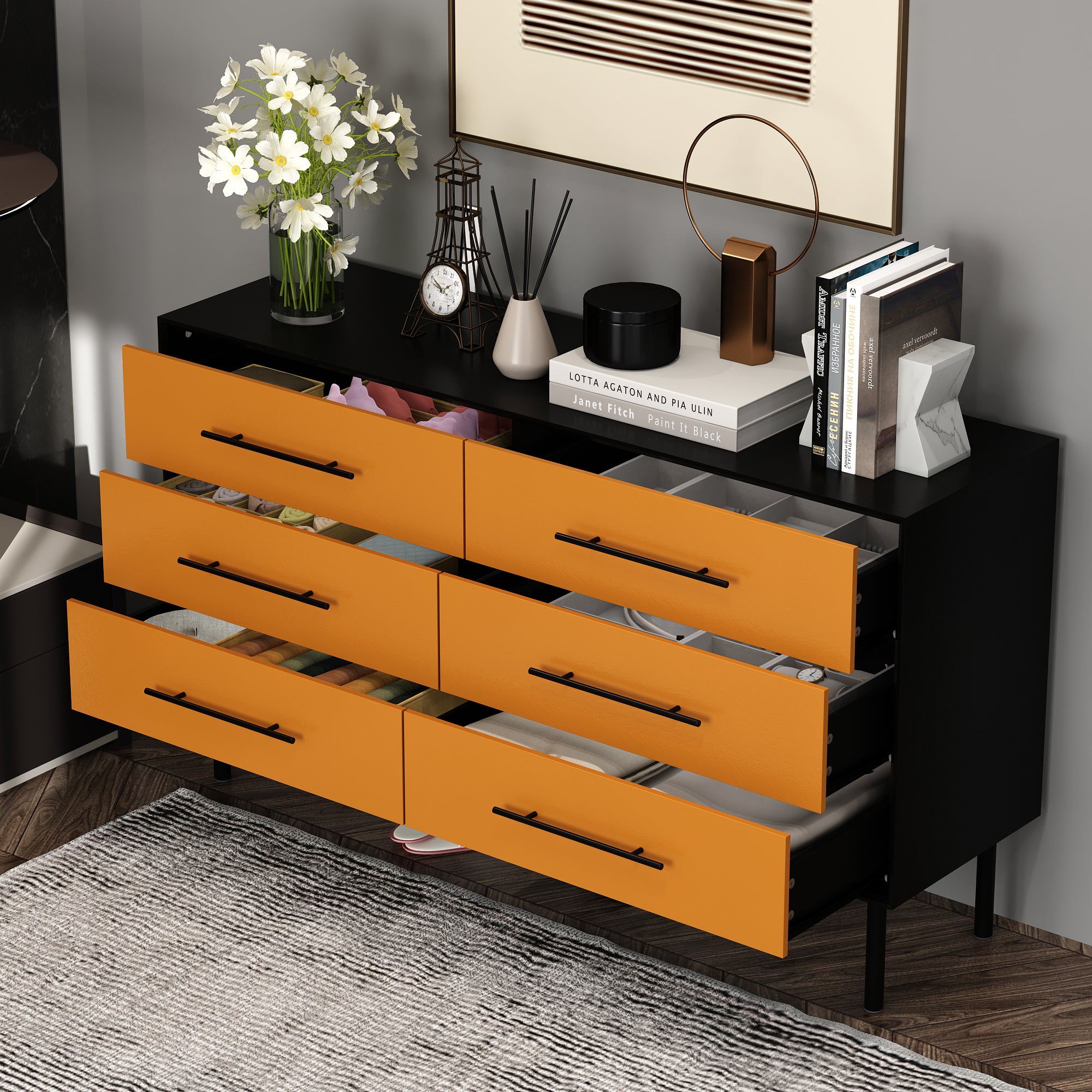 Modern Eco-Friendly Dresser - Durable & Elegant Wooden Chest of Drawers for Bedroom, Living Room & Office Storage | Sustainable & Stylish Furniture