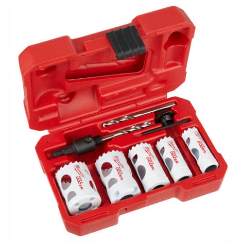 Milwaukee 8-Piece Hole Dozer Plumber's Hole Saw Kit - Professional Bi-Metal Hole Cutter Set for Plumbing, Electrical & HVAC Work - Perfect for Pipe Installations, Wiring & Ductwork