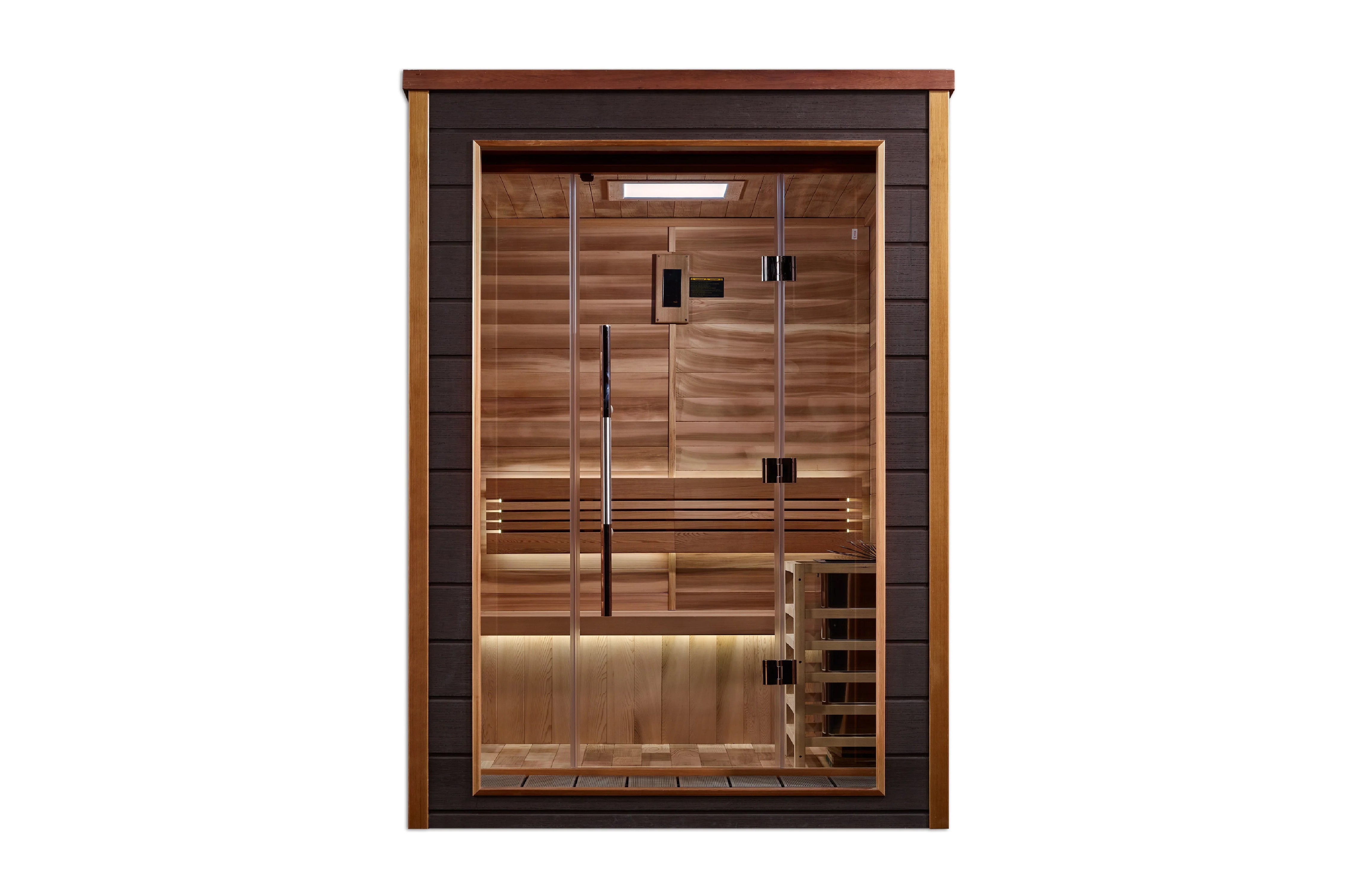 Golden Designs Narvik 2-Person Indoor/Outdoor Traditional Sauna - Wooden Home Spa for Relaxation & Detox - Perfect for Backyard, Patio or Basement Use (Summer Sale)