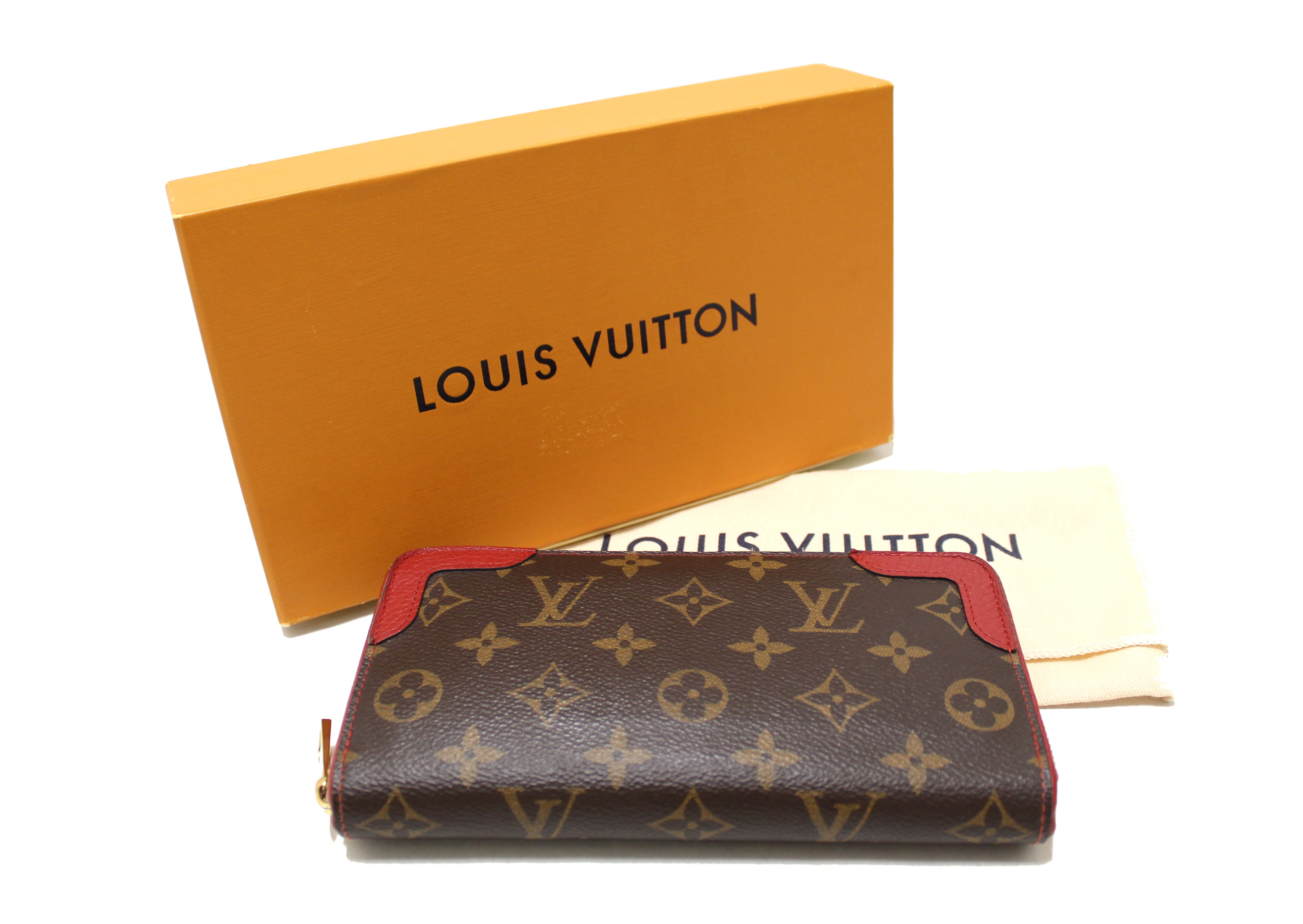 Authentic Louis Vuitton Cerise Monogram Retiro Zippy Long Wallet for Women - Genuine Leather Luxury Zip Around Wallet - Perfect for Everyday Use, Travel & Gift Giving