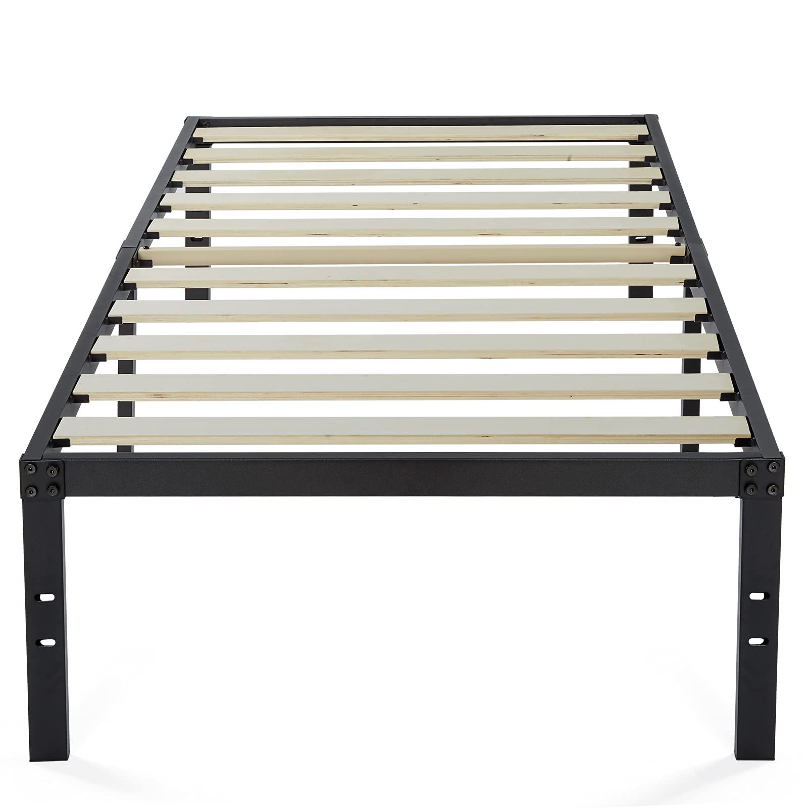 NOAH MEGATRON Heavy Duty Twin Platform Bed Frame 16 Inch with Wooden Slats - No Box Spring Needed, Sturdy Mattress Foundation for Kids, Teens & Guest Rooms